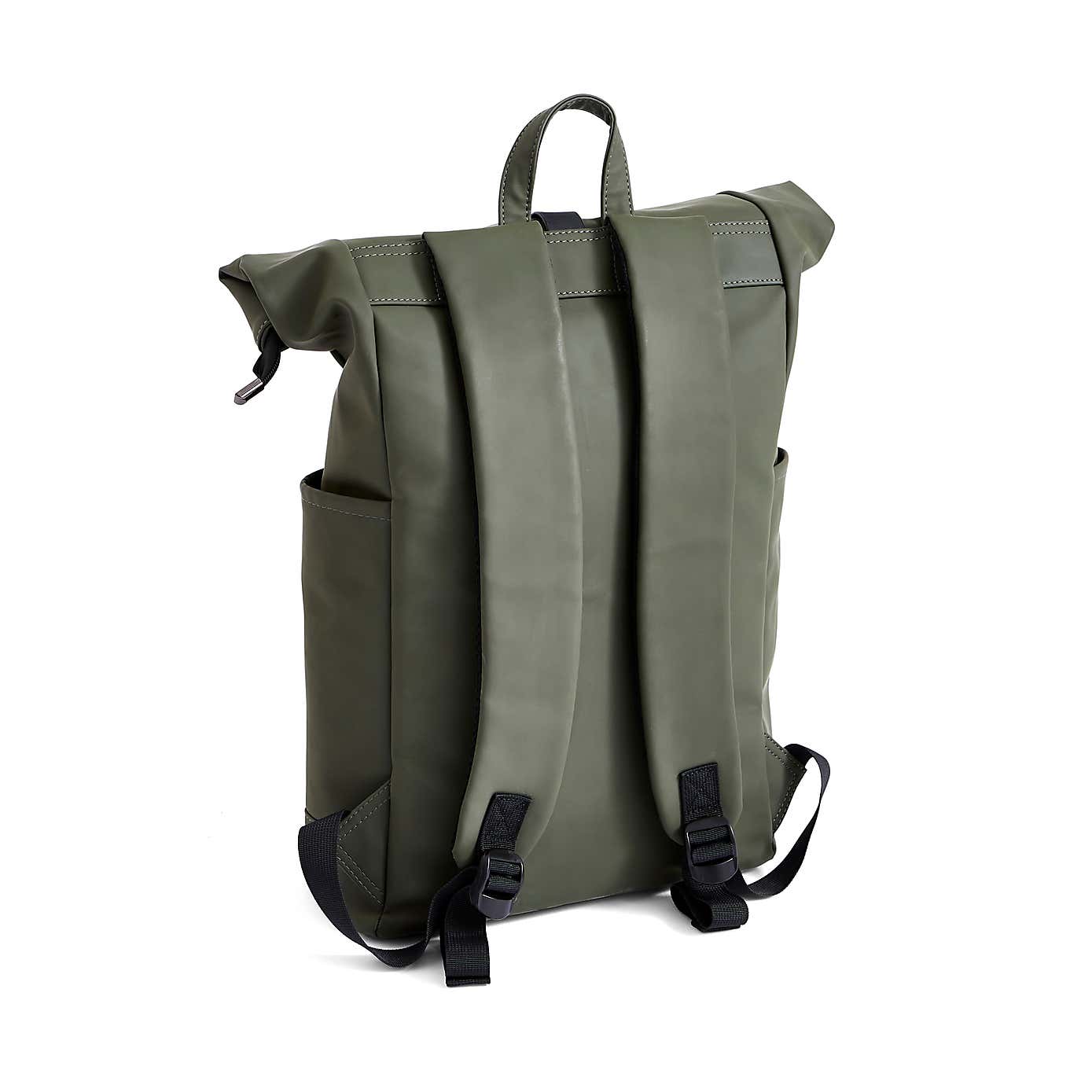 Roll Top Olive Backpack