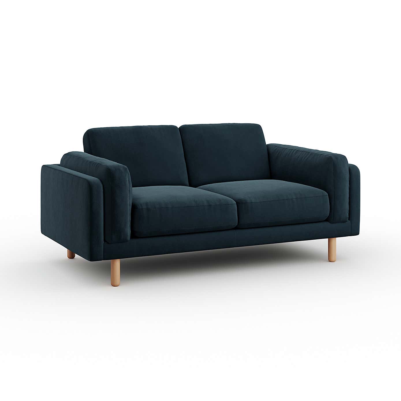 Newton Matte Plush Velvet 2 Seater Sofa