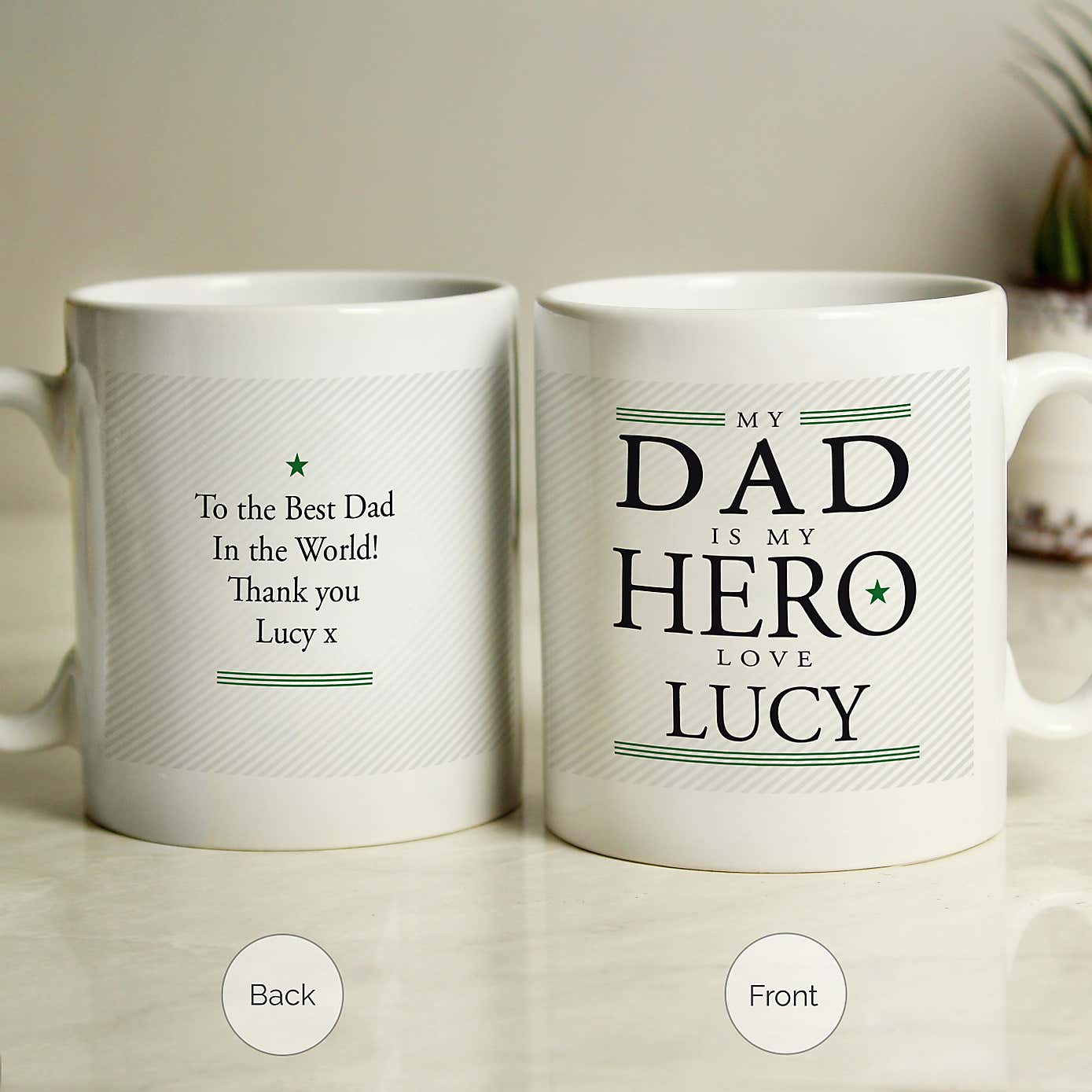 Personalised My Dad is My Hero Mug