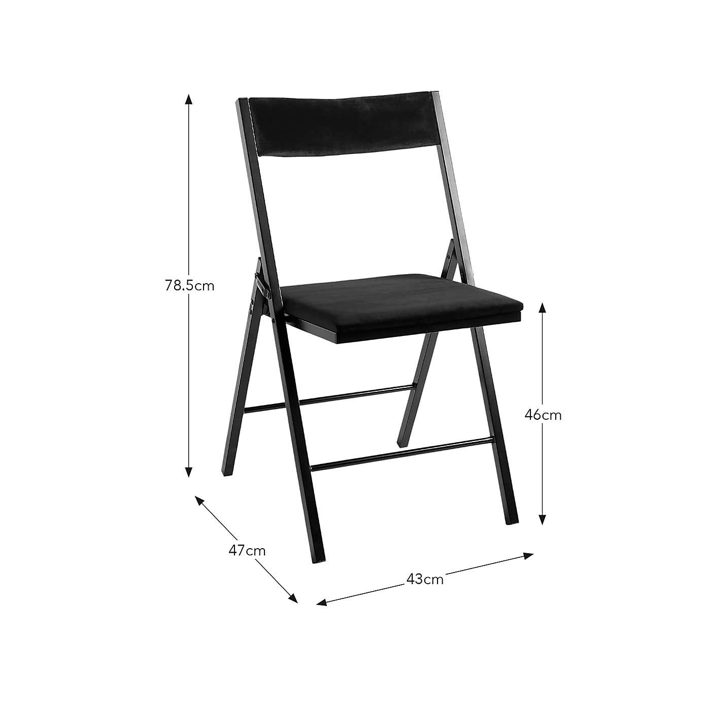 Emily Velvet Folding Chair