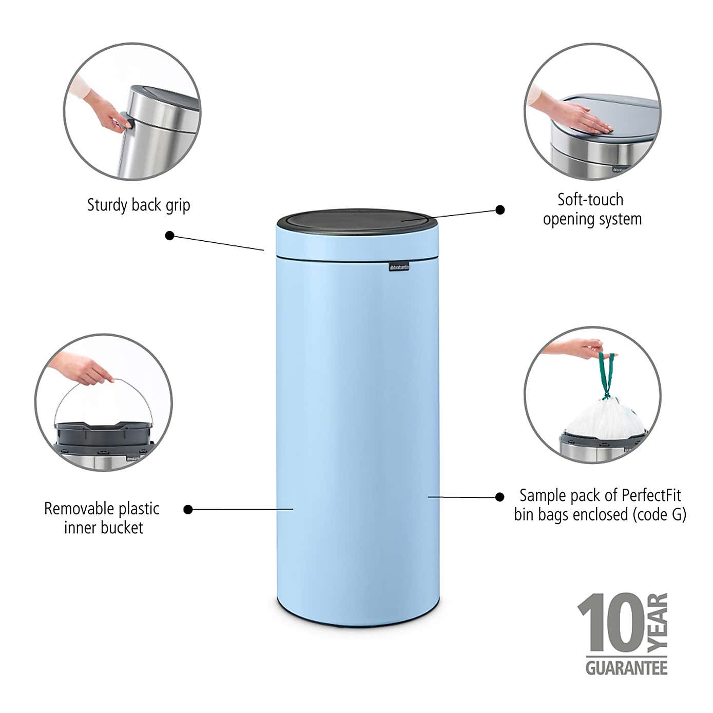 Brabantia 30L Touch New Bin