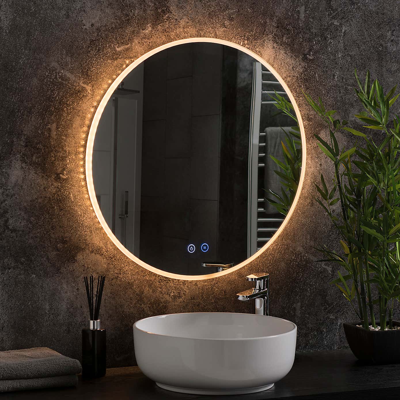 Alaska Round LED Wall Mirror