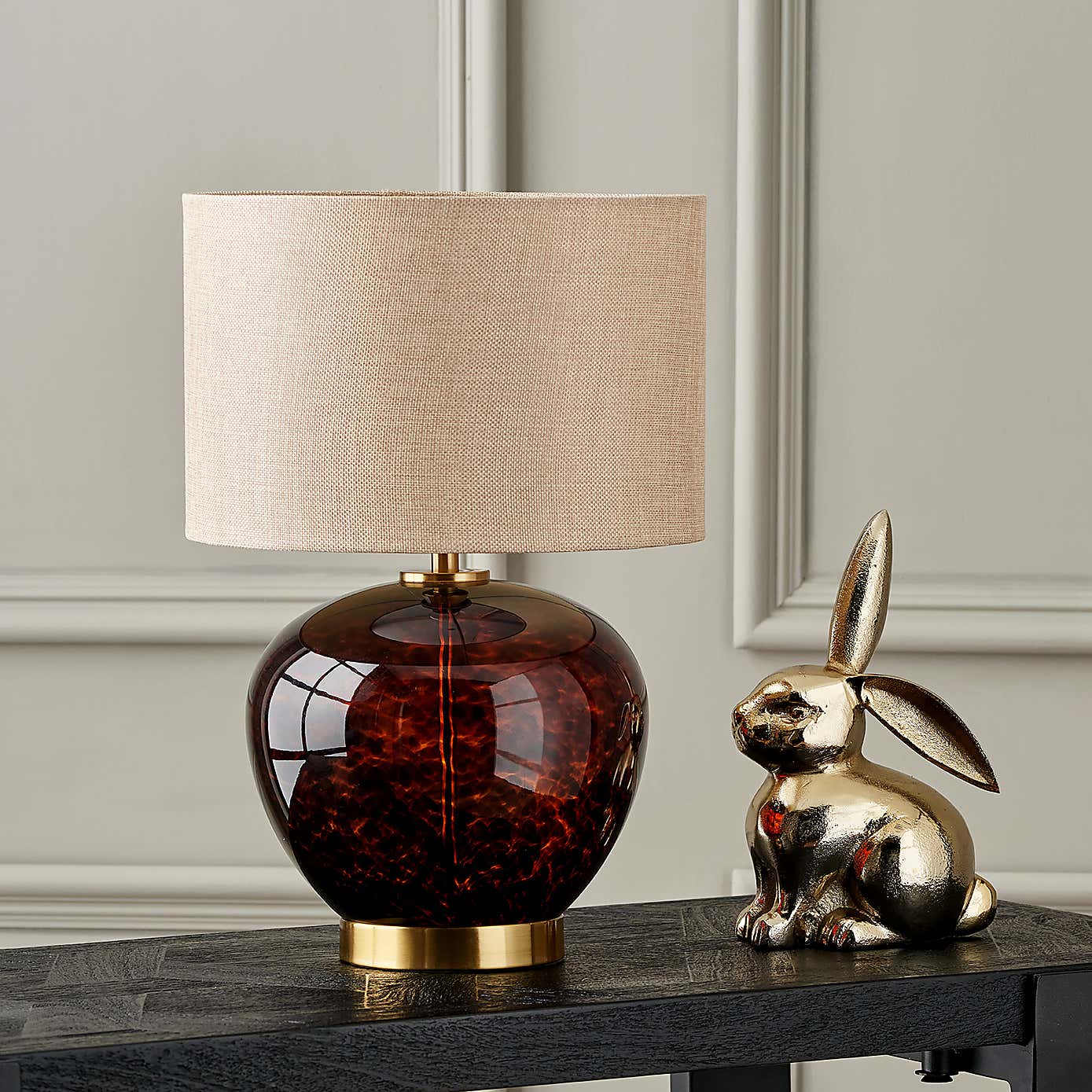 Lucien Tortoiseshell Glass Table Lamp