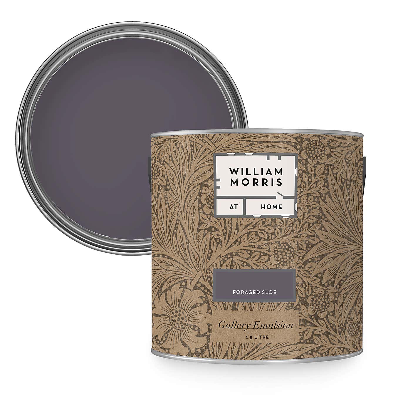 William Morris At Home Foraged Sloe Gallery Emulsion Paint