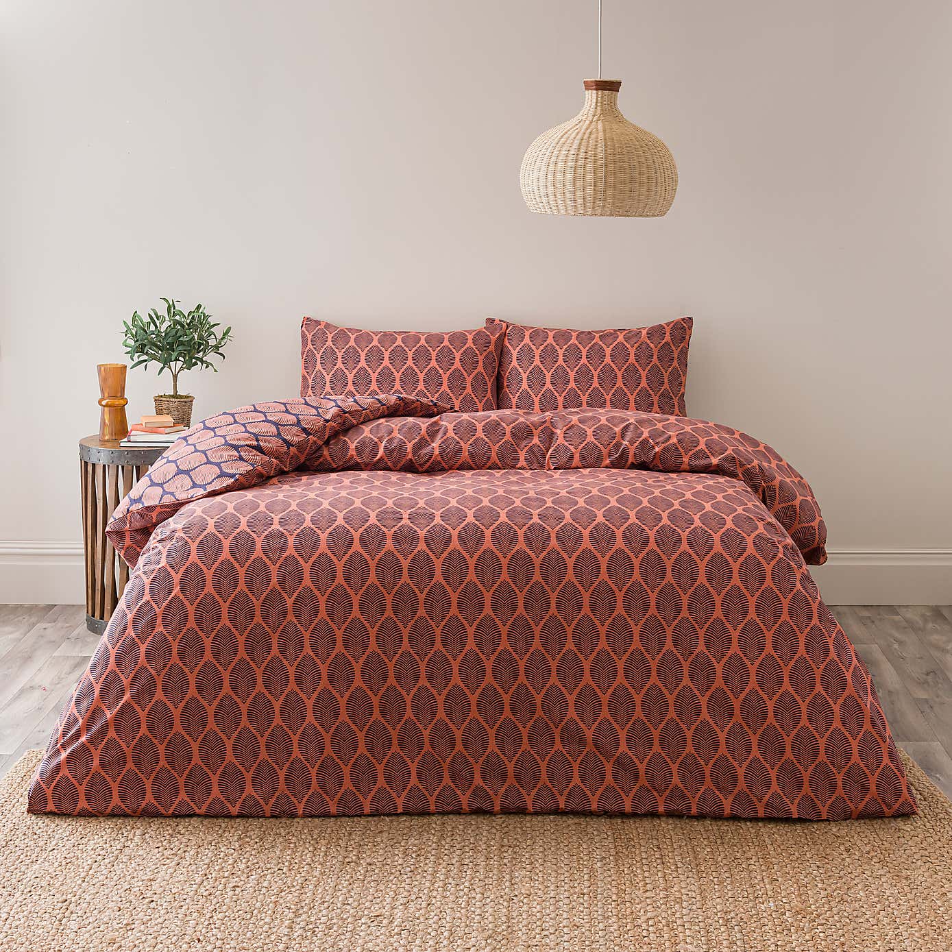 Rehan Leaves Duvet Cover & Pillowcase Set