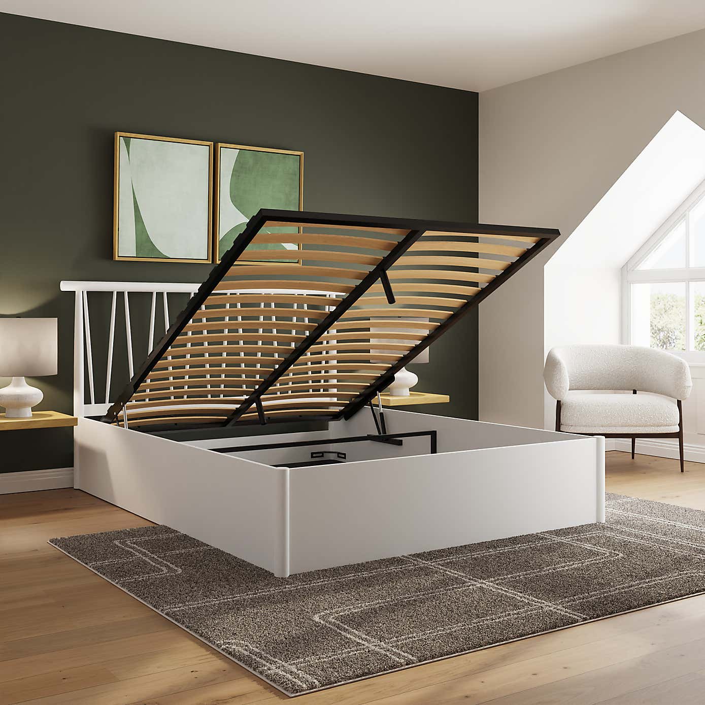 Fusum Spindle Ottoman Bed