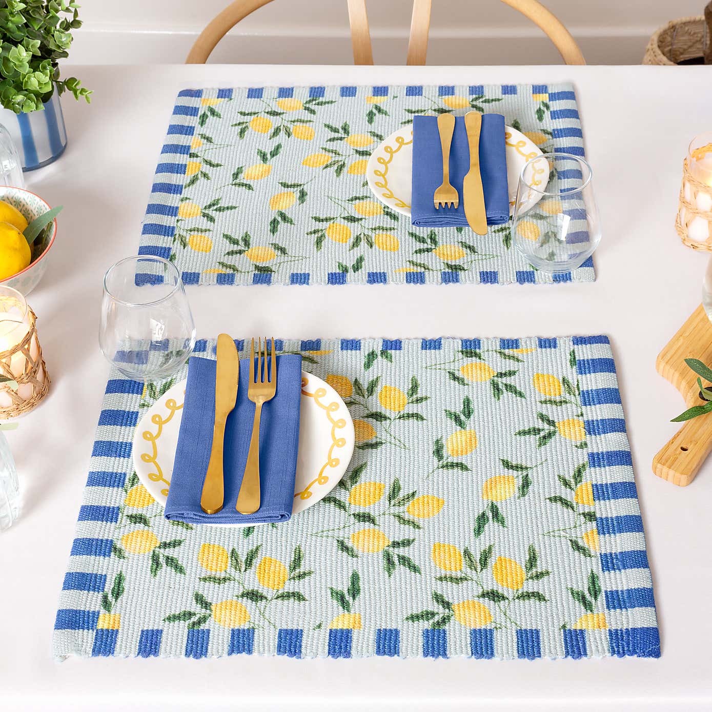 Furn Set of 4 Lemons Placemats