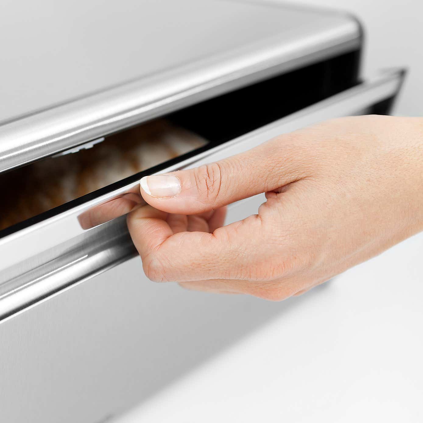 Brabantia Matt Steel Fall Front Bread Bin