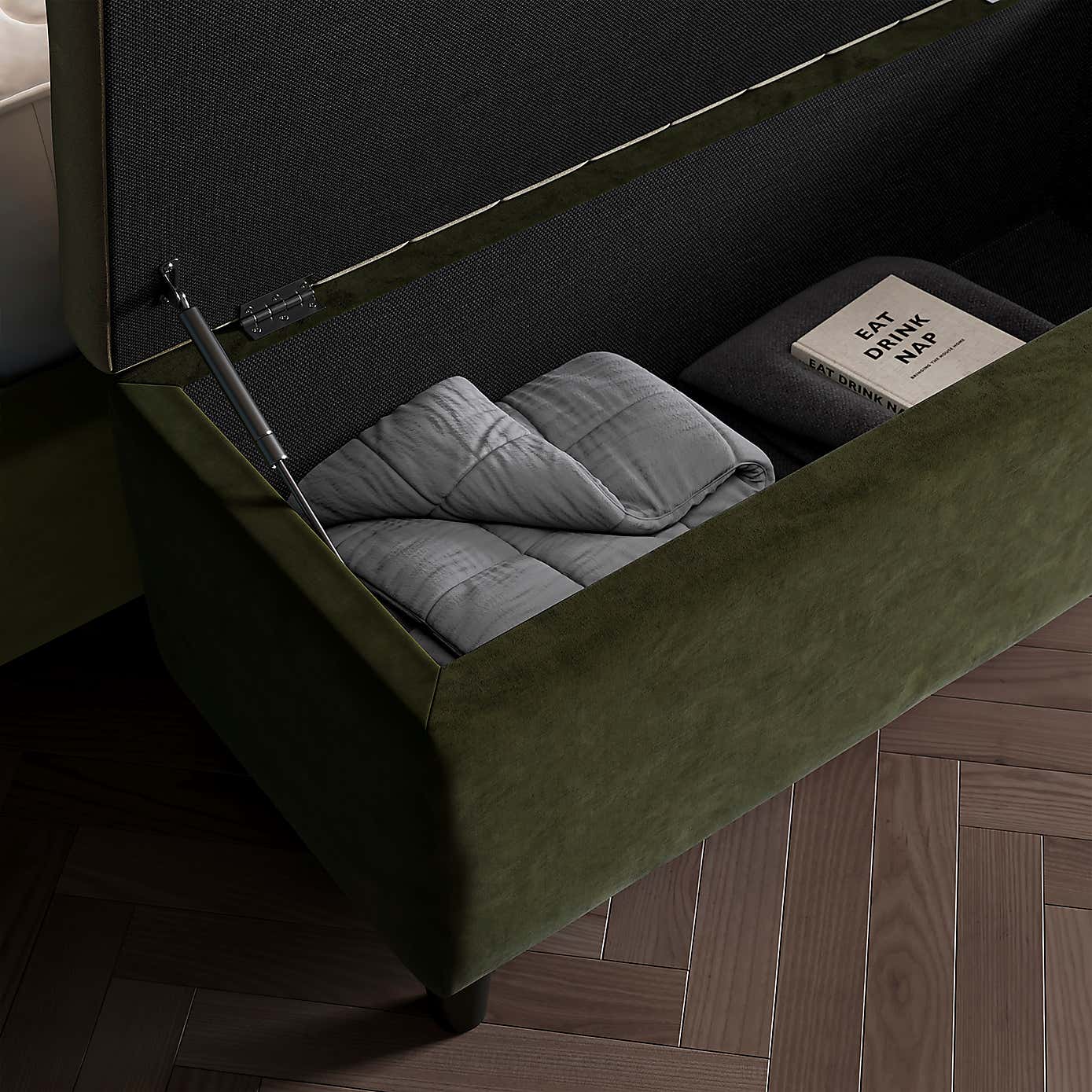 Alara Velvet Ottoman Box