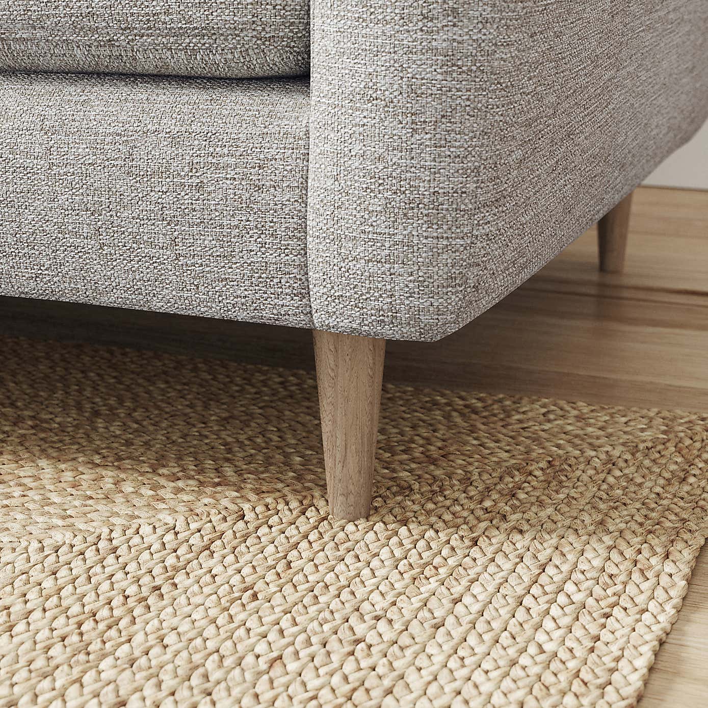 Sven Tonal Weave Large Corner Chaise Sofa