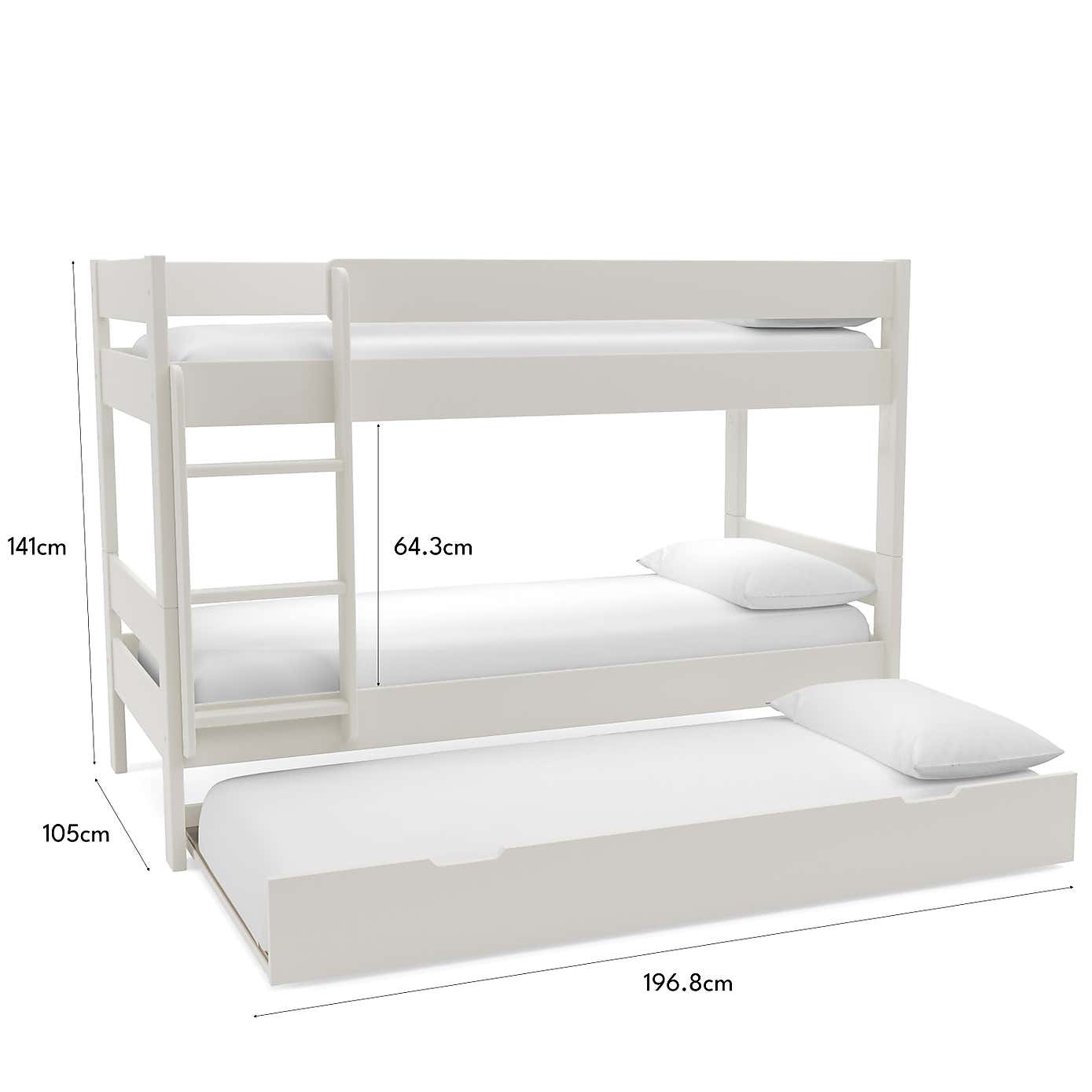 Stompa Compact Wooden Bunk Bed With Open Trundle