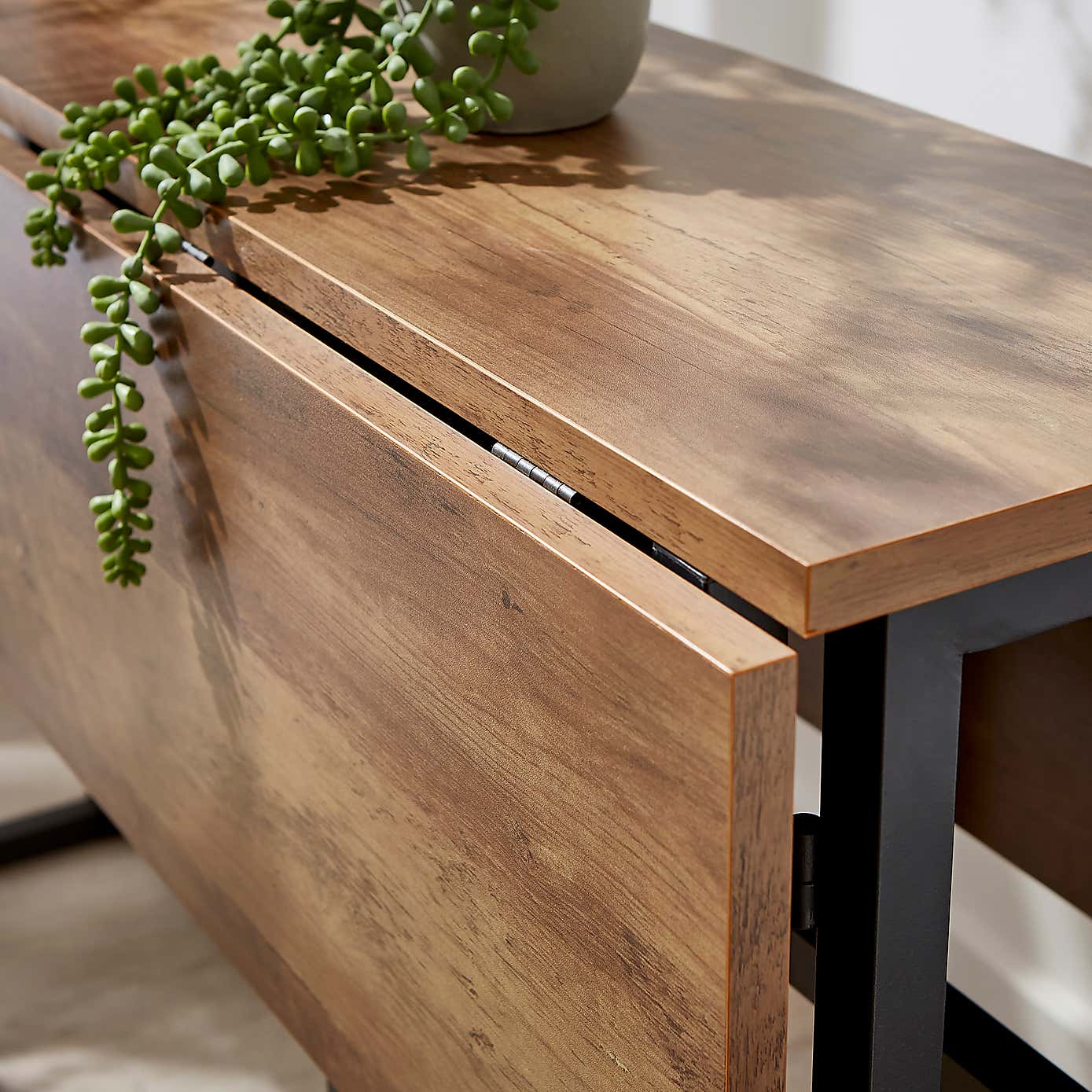 Fulton 4 Seater Console Dining Table, Pine Effect