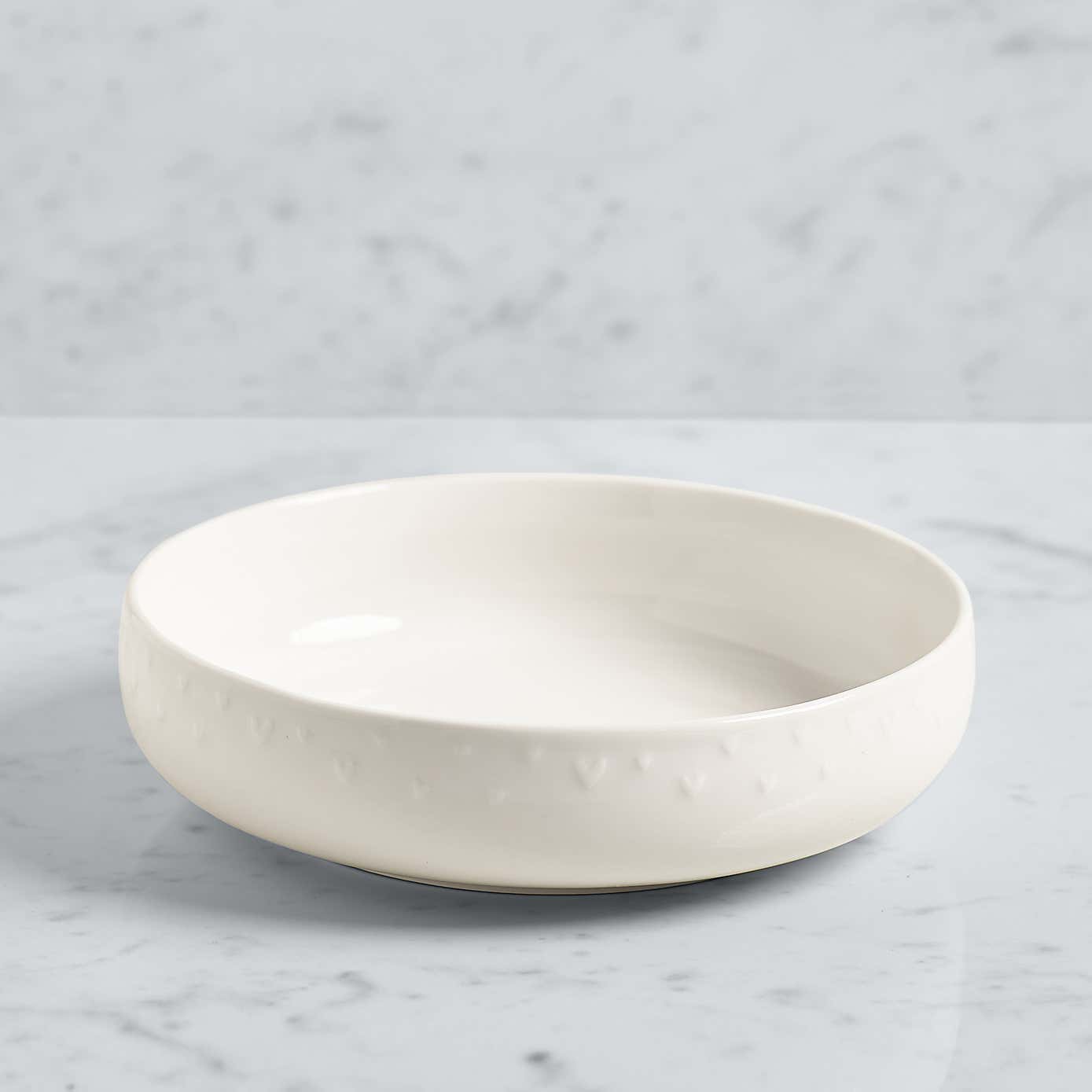 Heart Embossed Pasta Bowl