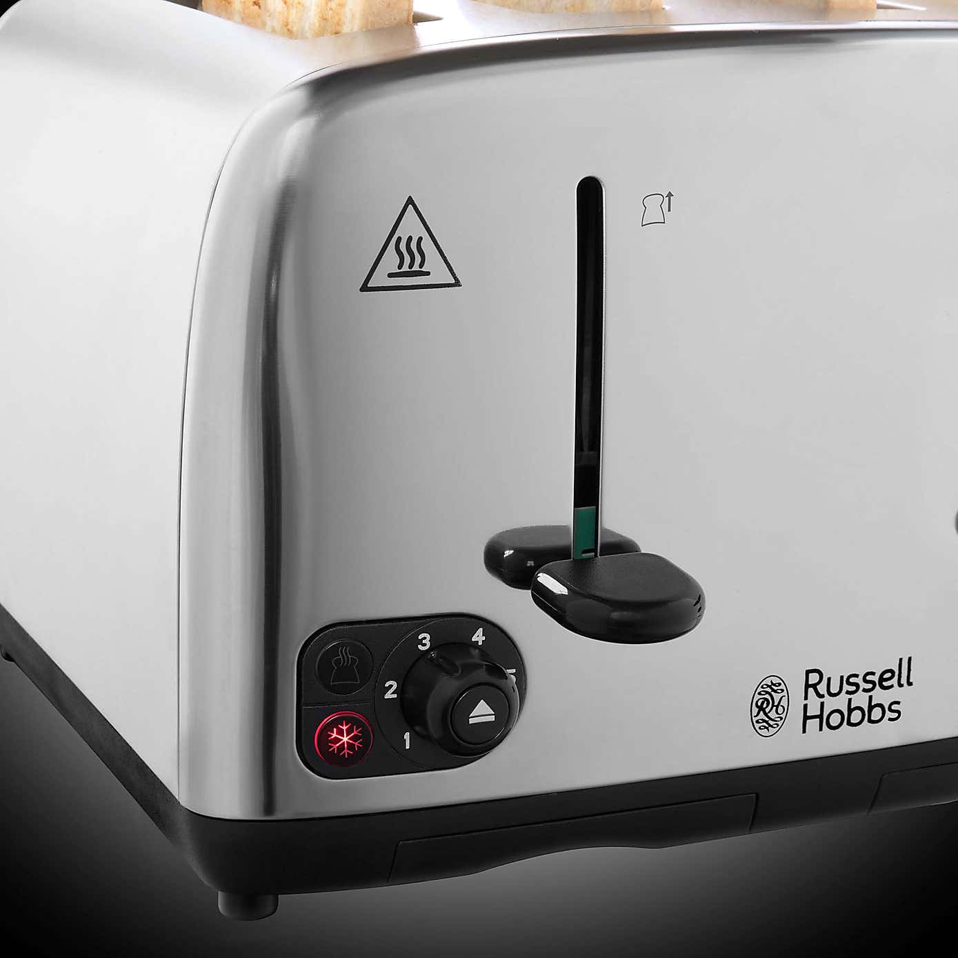 Russell Hobbs 4 Slice Brush and Polish Stainless Steel Toaster