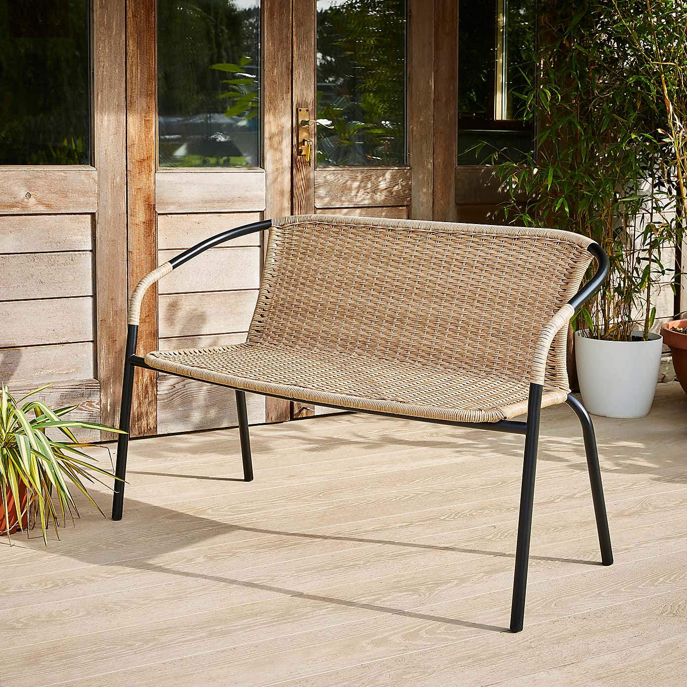 Rattan Bench Natural