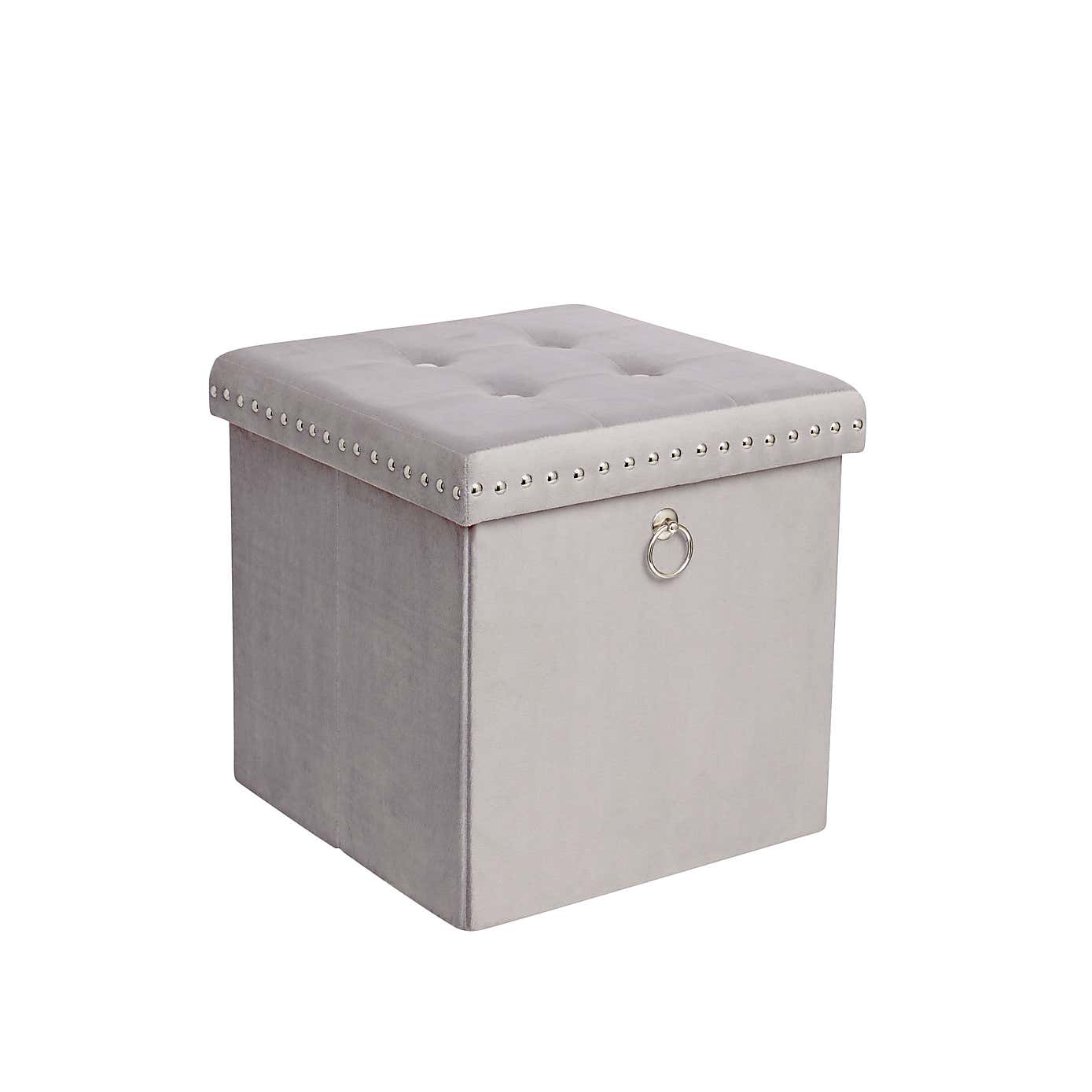 Velvet Cube Ottoman
