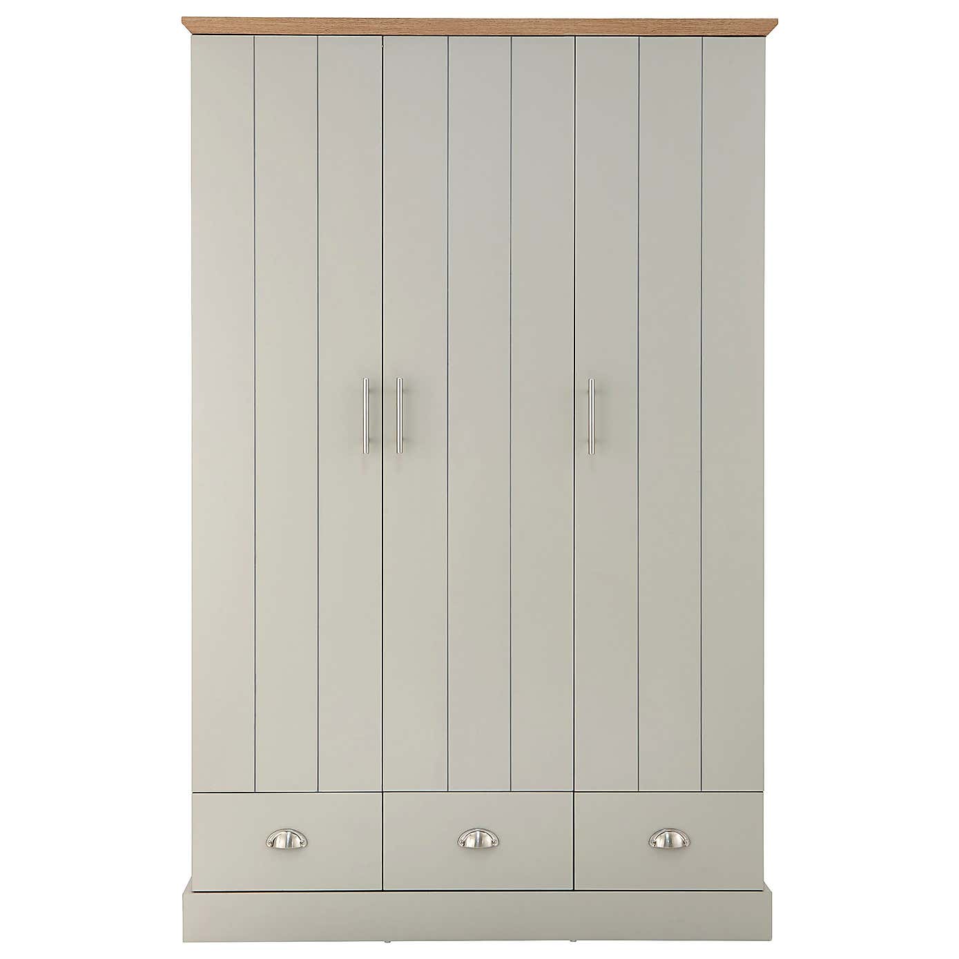 Kendal Triple Wardrobe, Grey