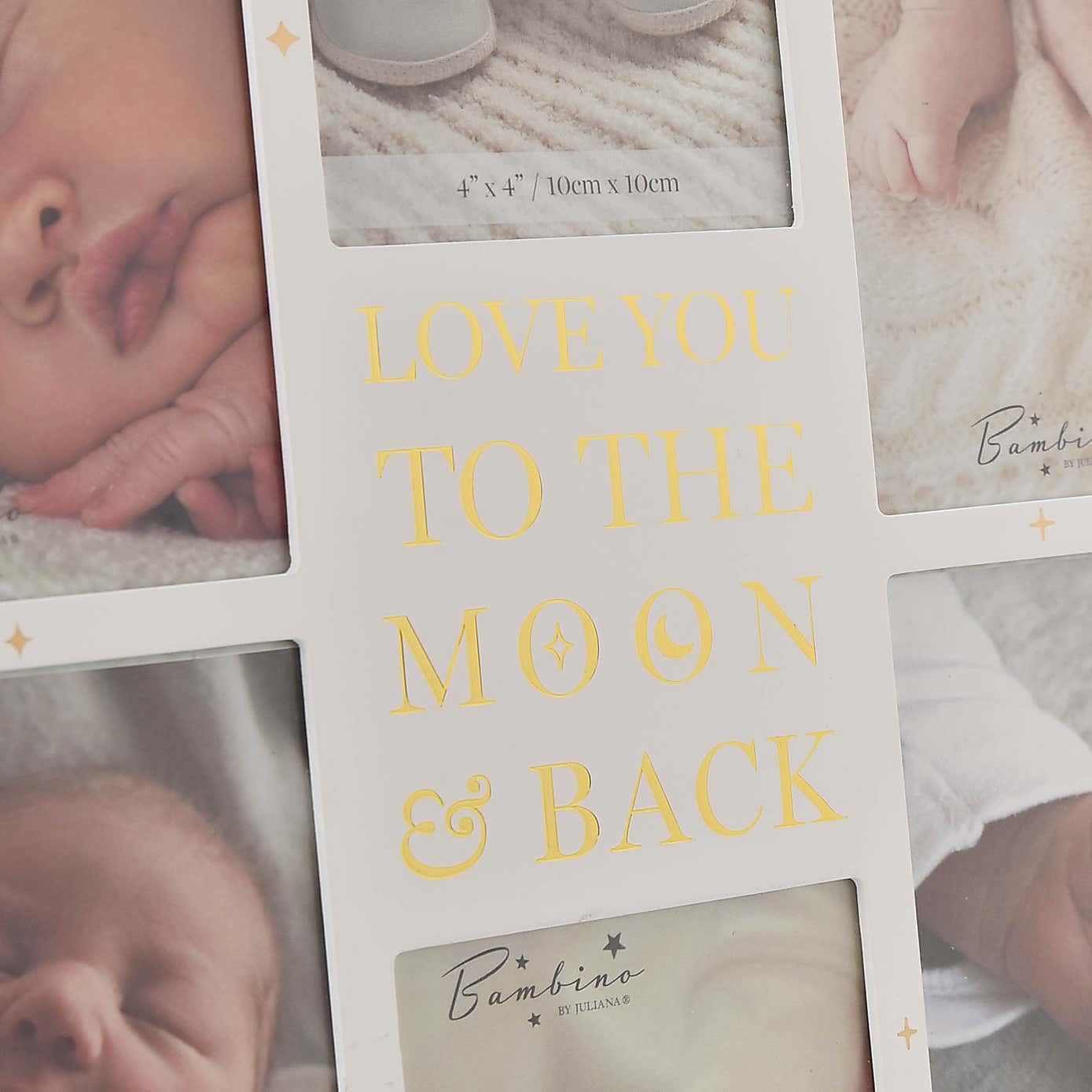 Bambino Moon and Back Grey Collage Multi Photo Frame