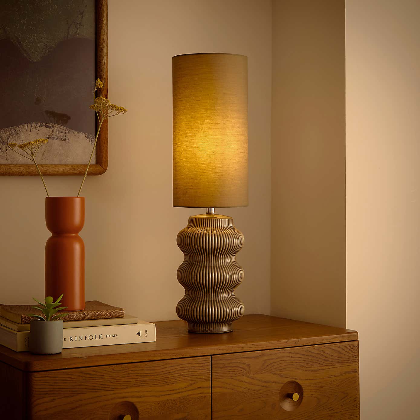 Pippin Ribbed Ceramic Table Lamp
