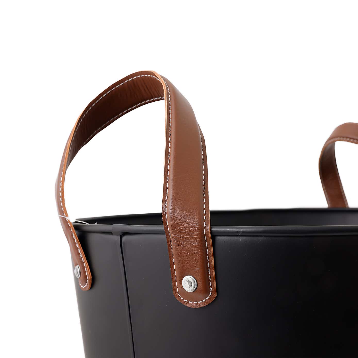 Snug - Fireside Mulberry Iron & Leather Firewood Bucket