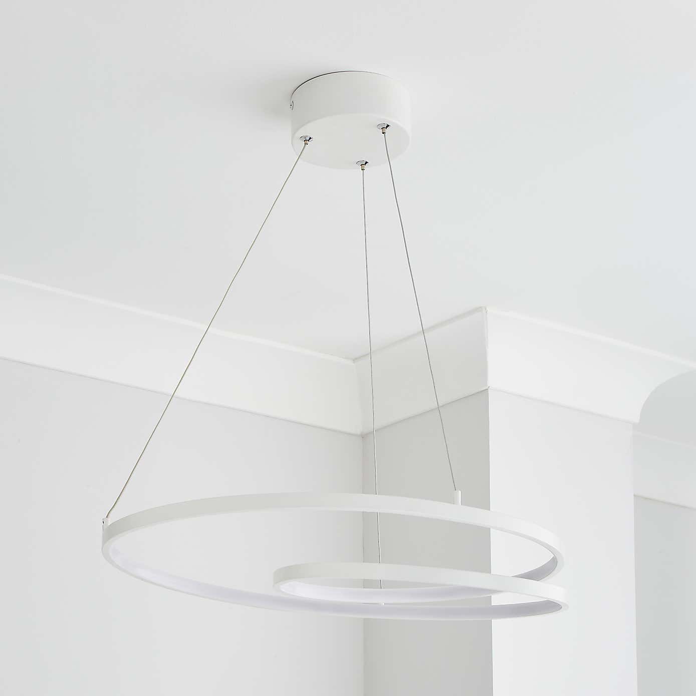 Menton Integrated LED Swirl Ceiling Fitting