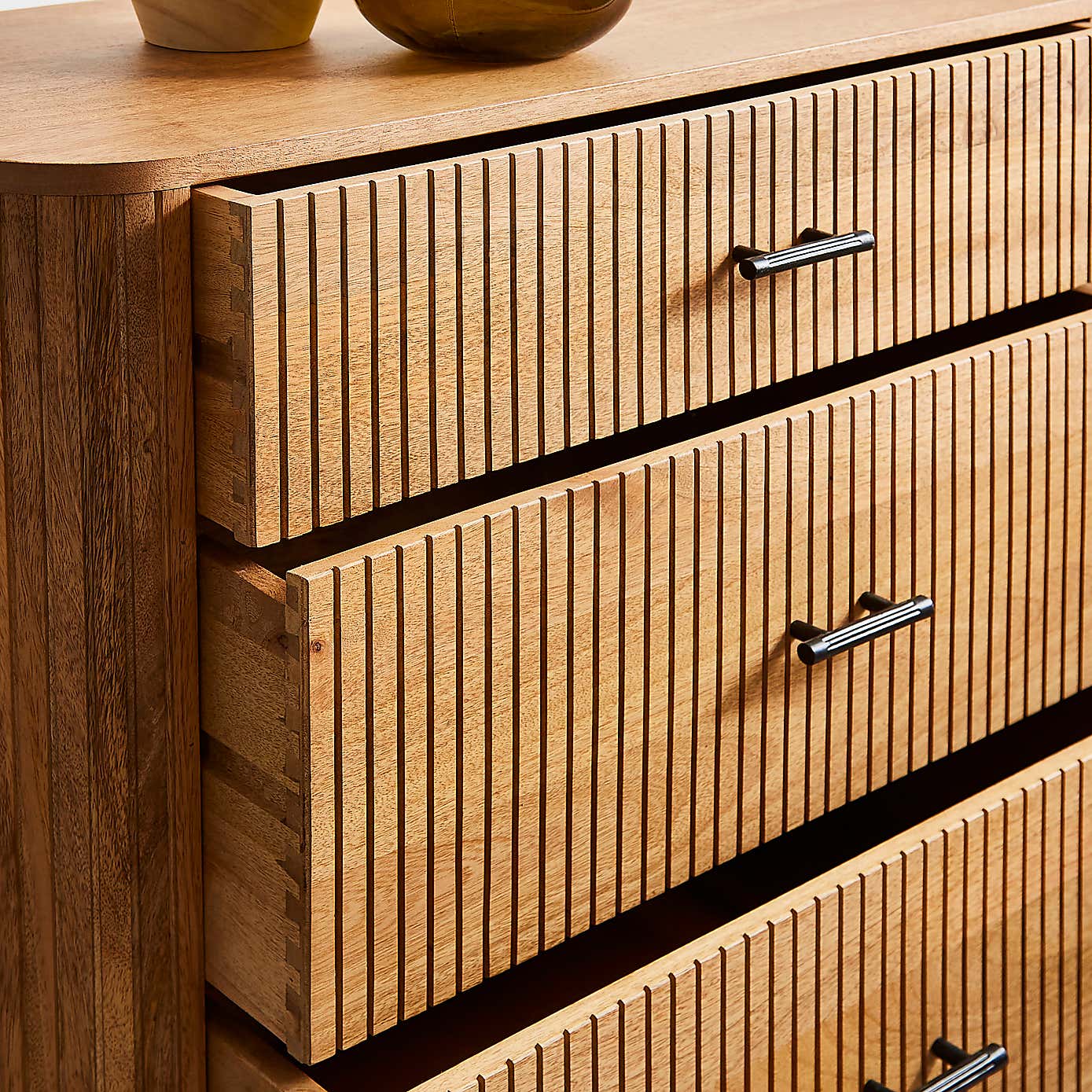 Leona 3 Drawer Chest, Mango Wood