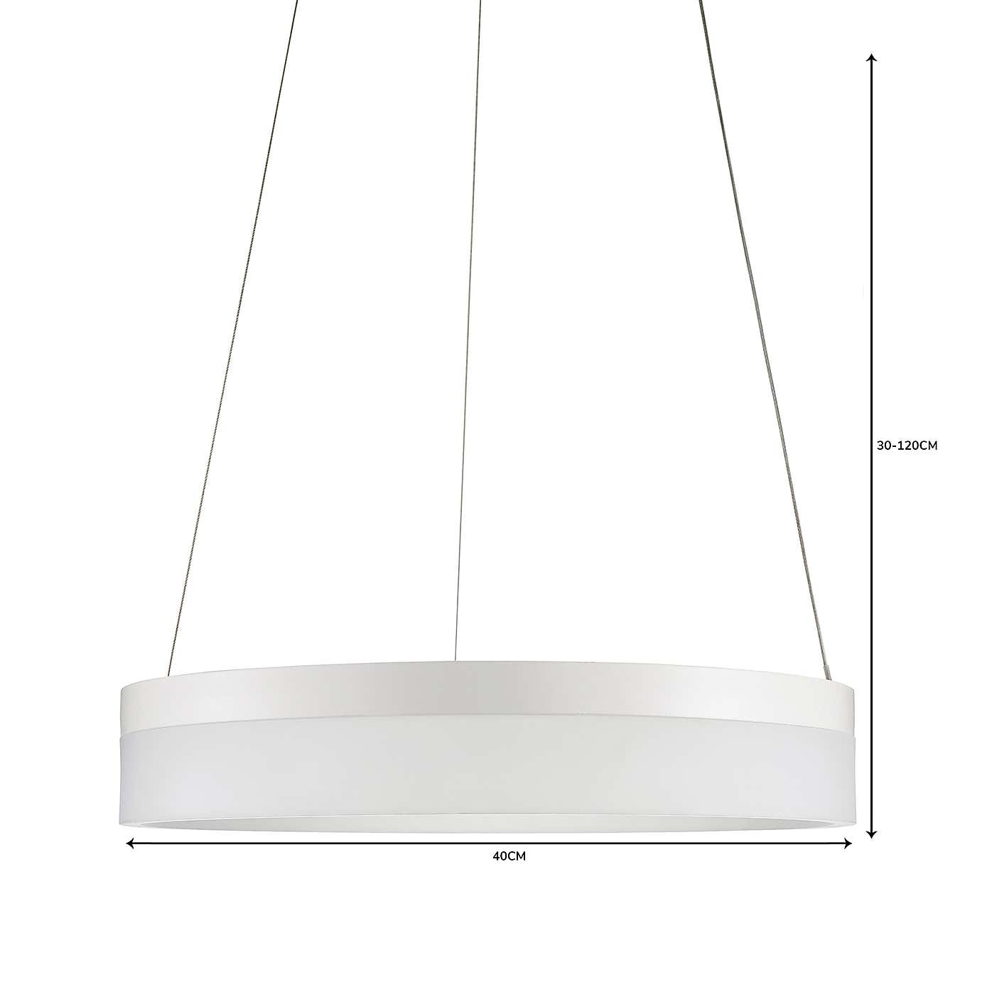 Mickie 1 Light Integrated LED Hoop White Ceiling Fitting