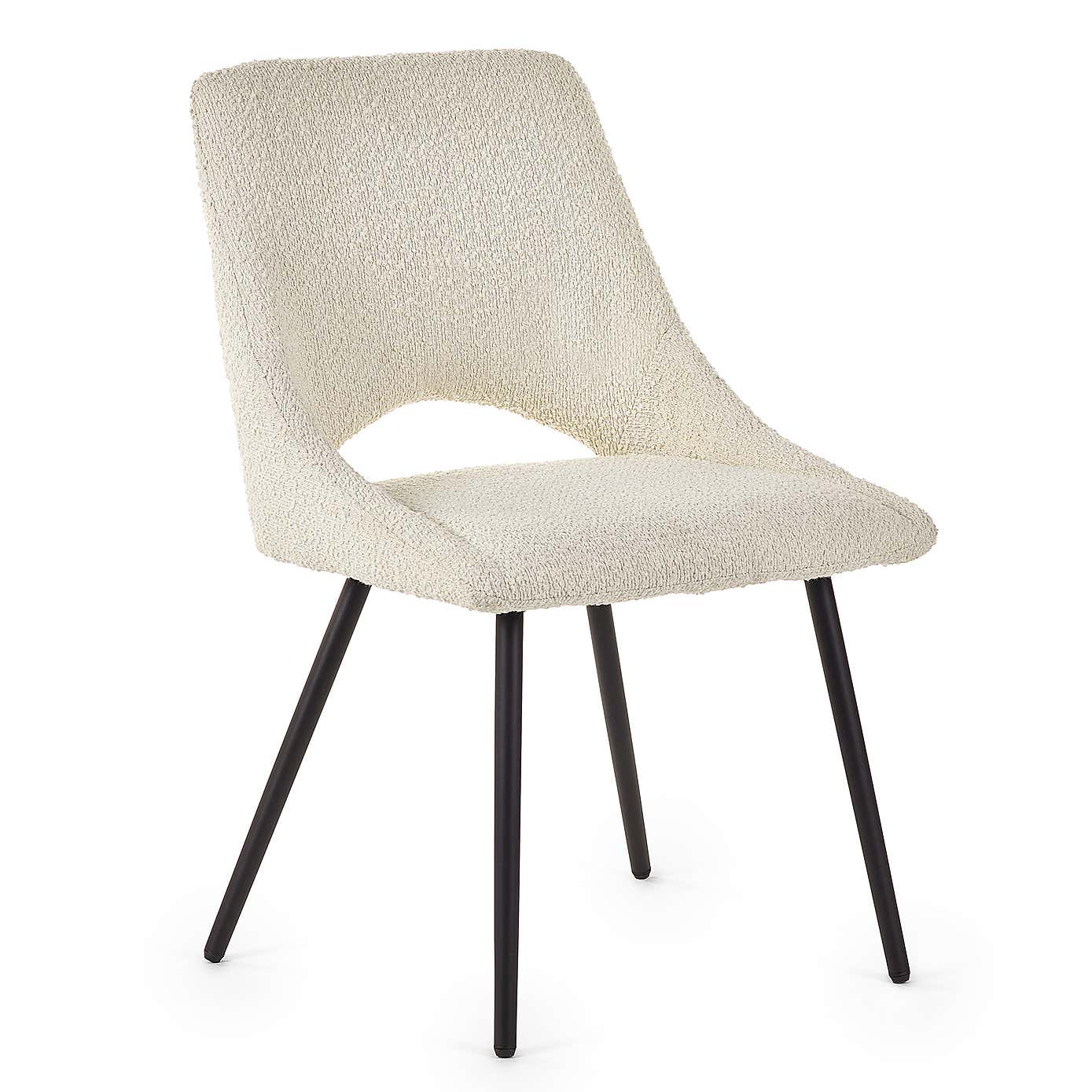 Iris Set Of 2 Dining Chairs, Boucle