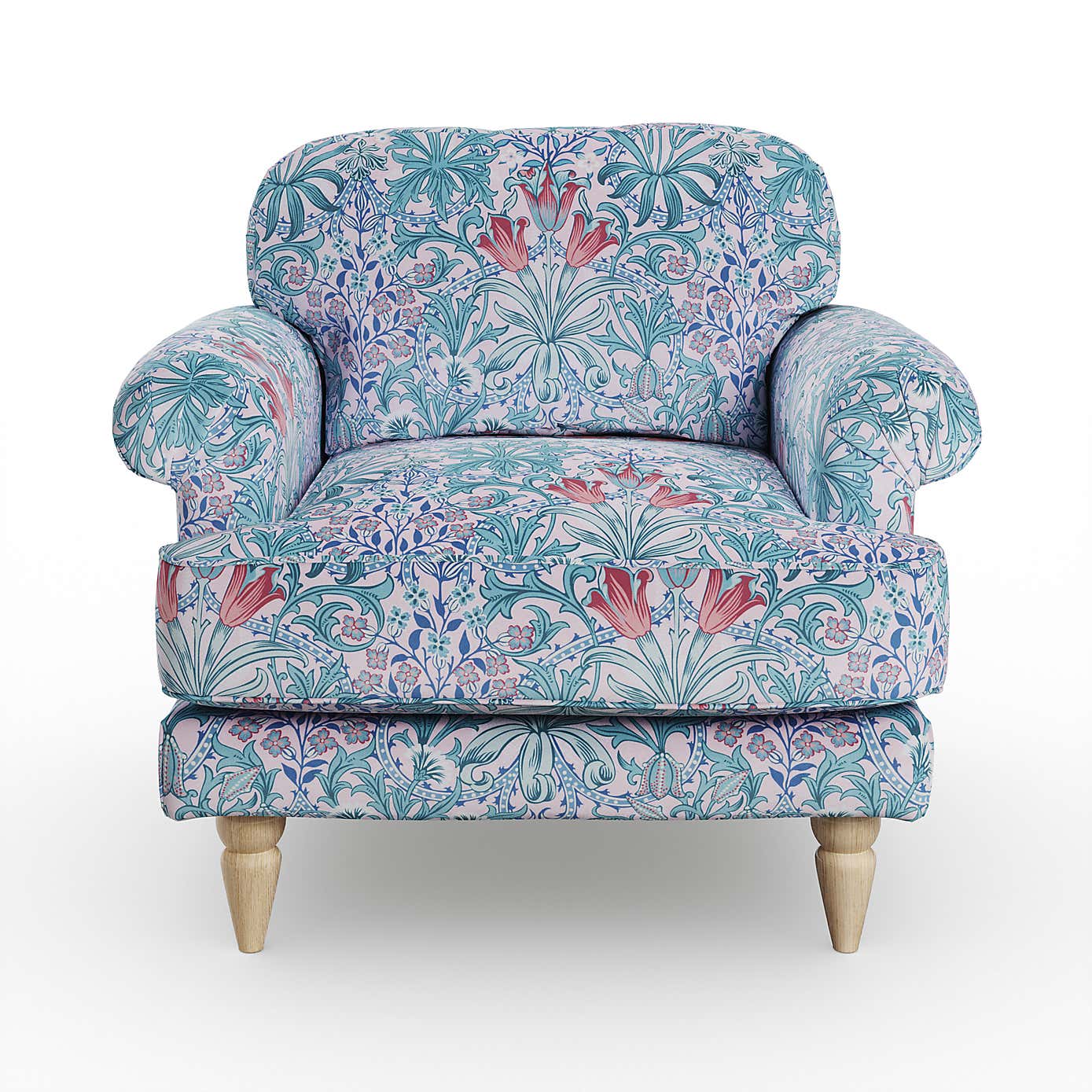 Jolene William Morris Woodland Weeds Print Velvet Snuggle Chair