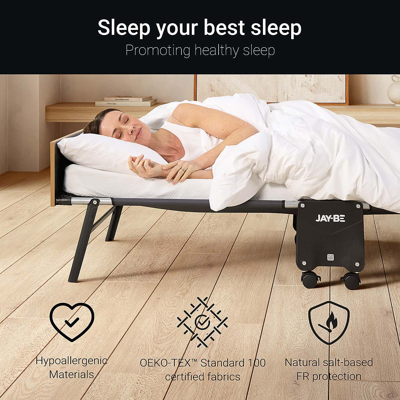 Jay-Be Grand Folding Bed with e-Pocket Tufted Mattress