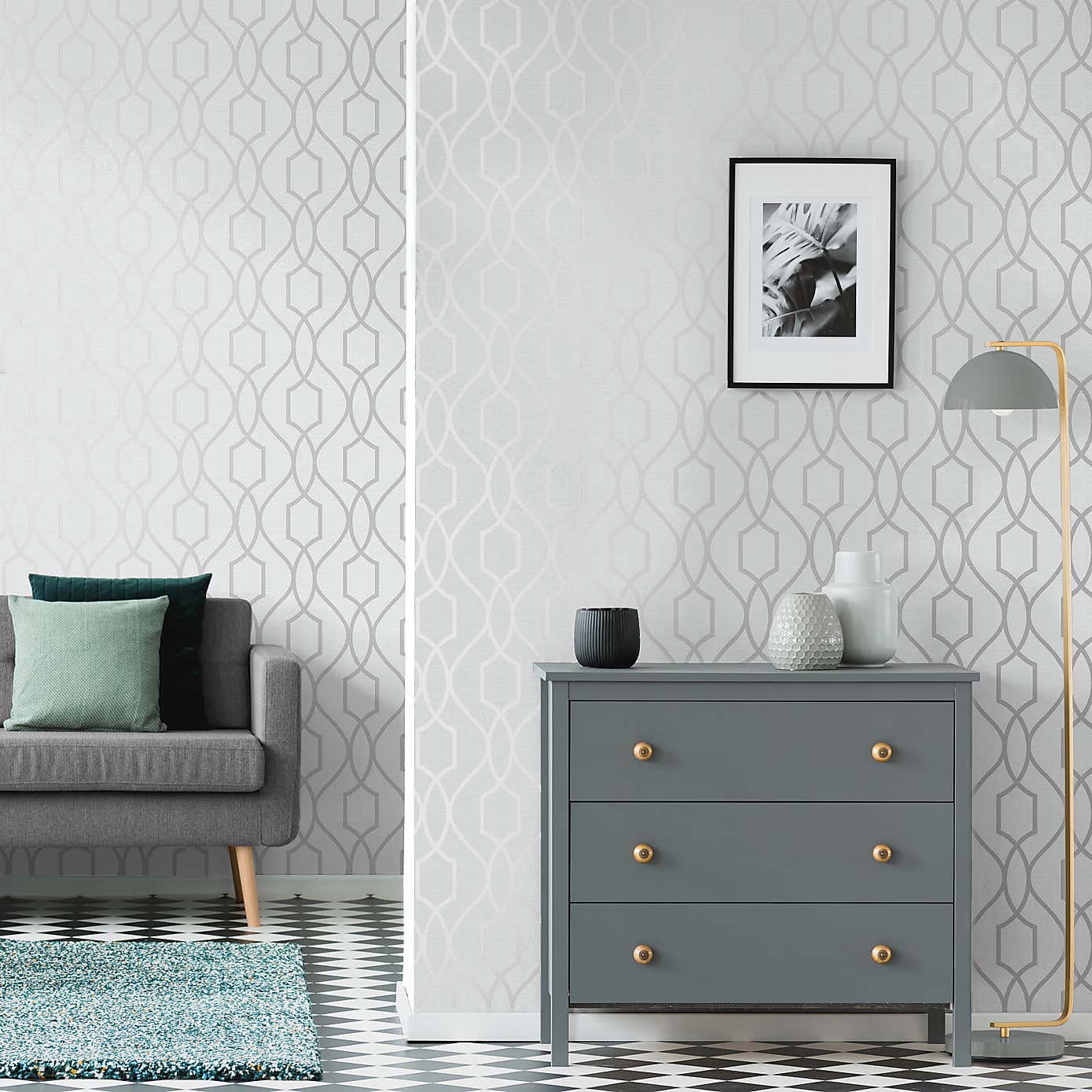 Apex Trellis Sidewall Wallpaper