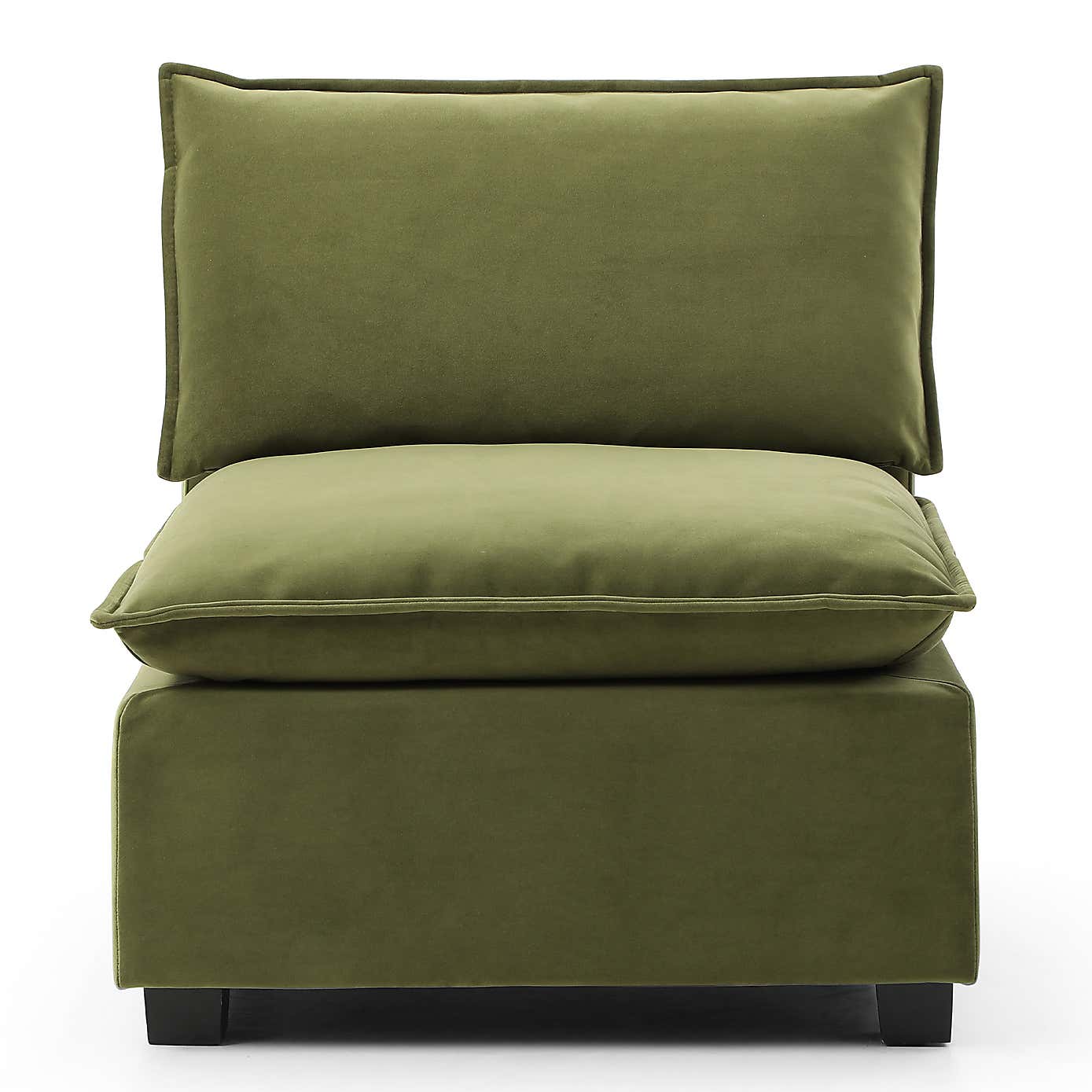 Moda Velvet Modular Armless Chair