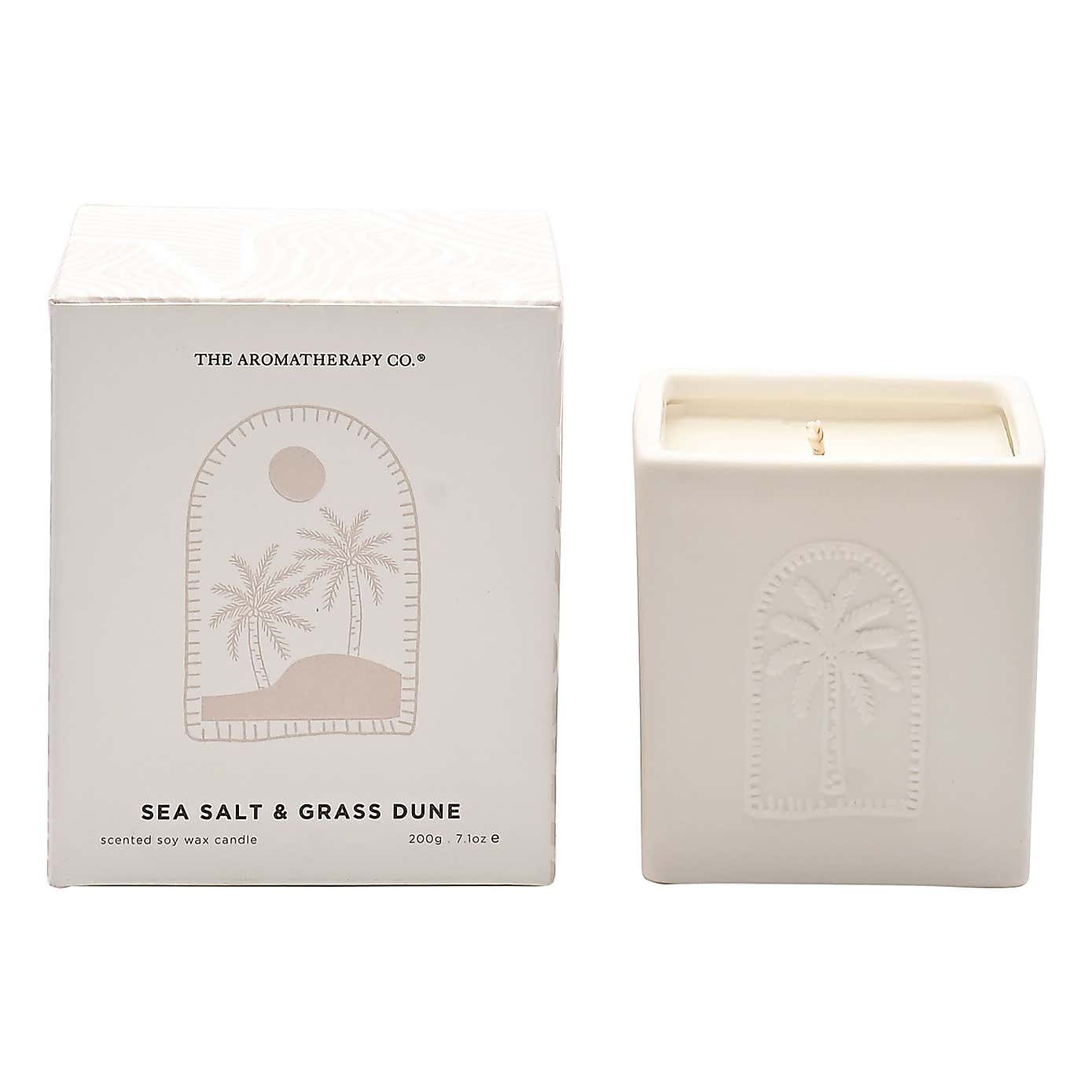 Aromatherapy Co Sunset Sea Salt and Grass Dunes Ceramic Candle