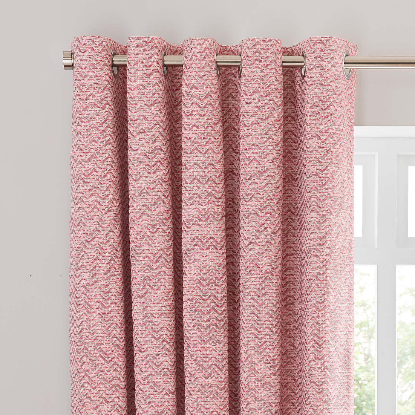 Frankie Herringbone Blackout Eyelet Curtains
