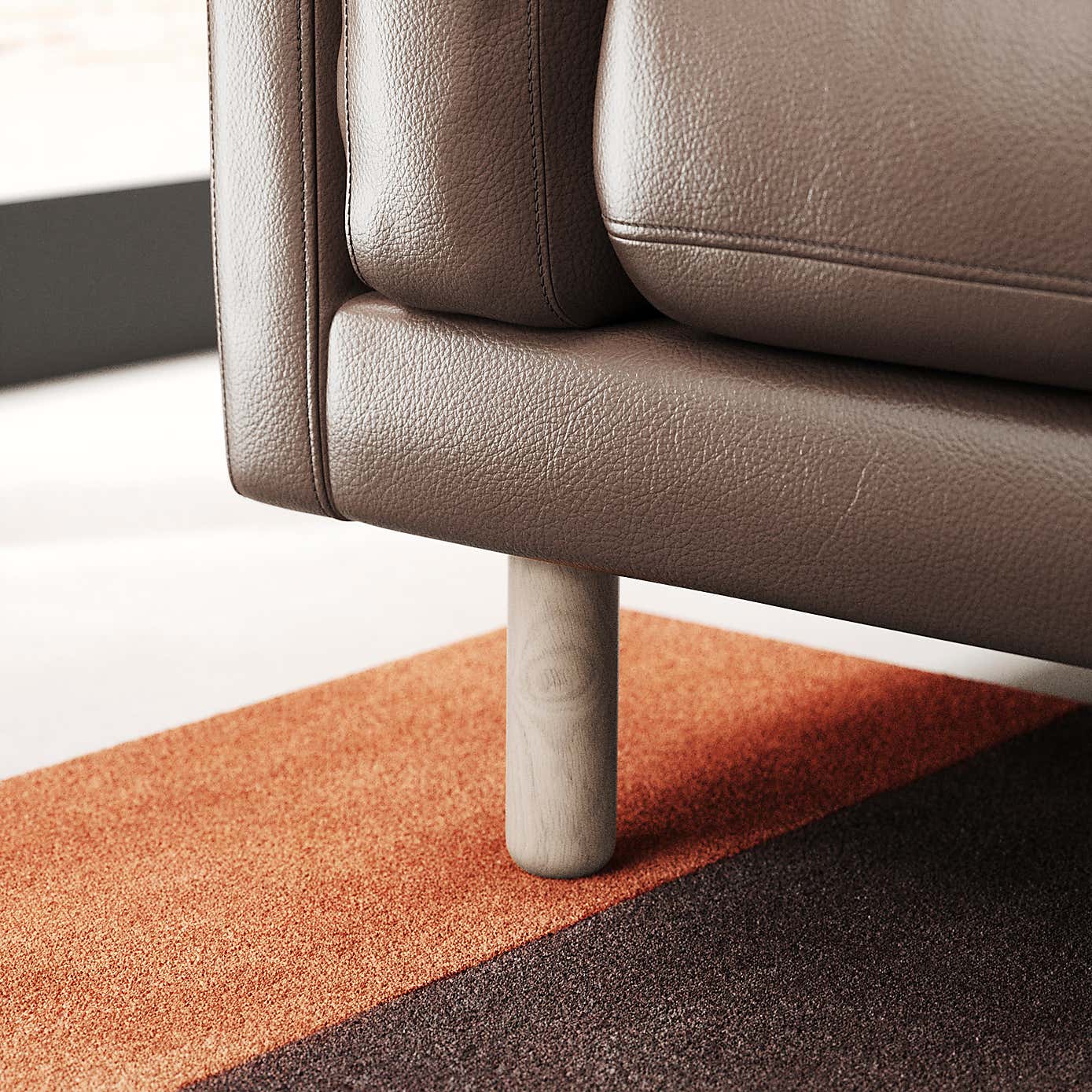 Newton Classic Leather 3 Seater Sofa