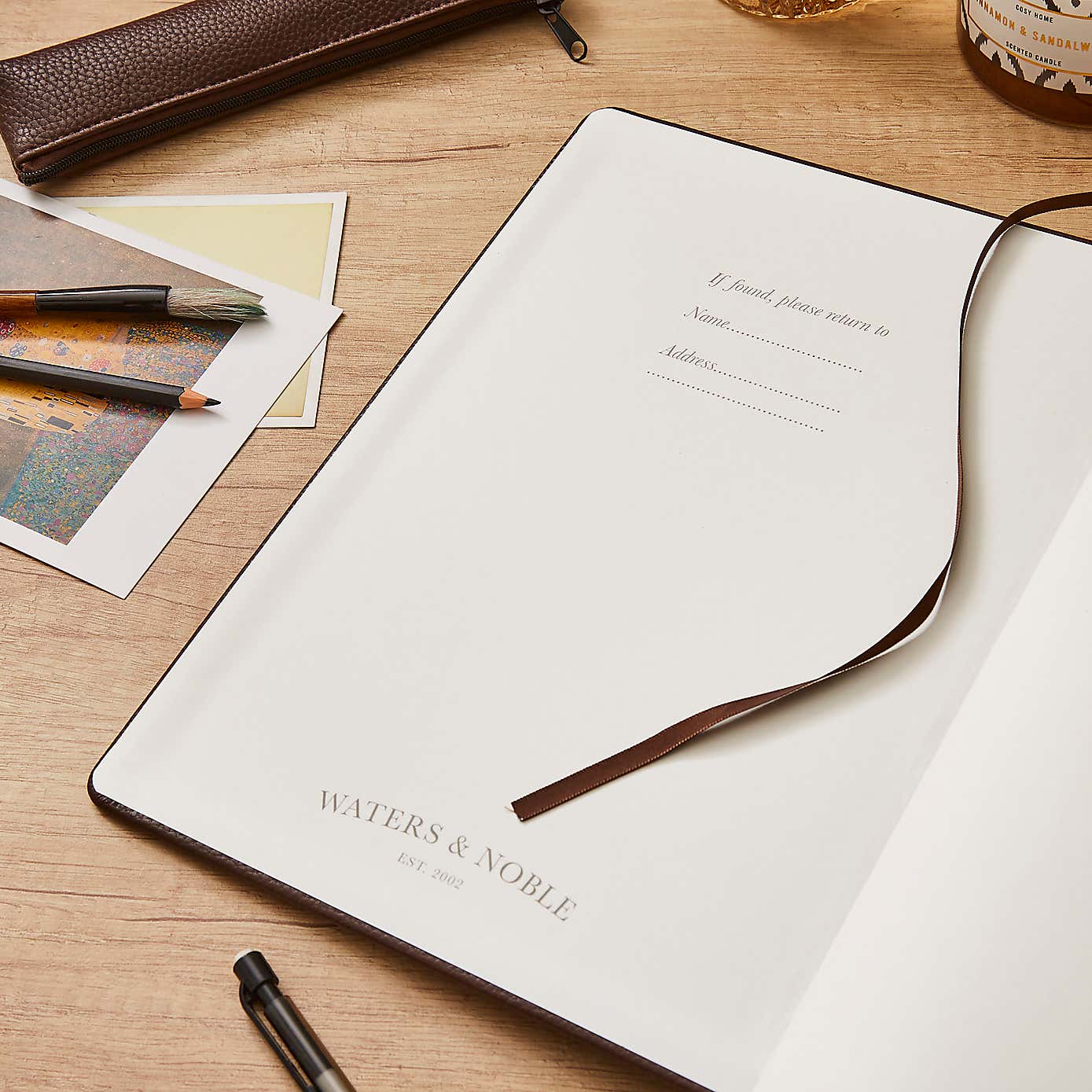 Waters and Noble Premium Faux Leather Notebook