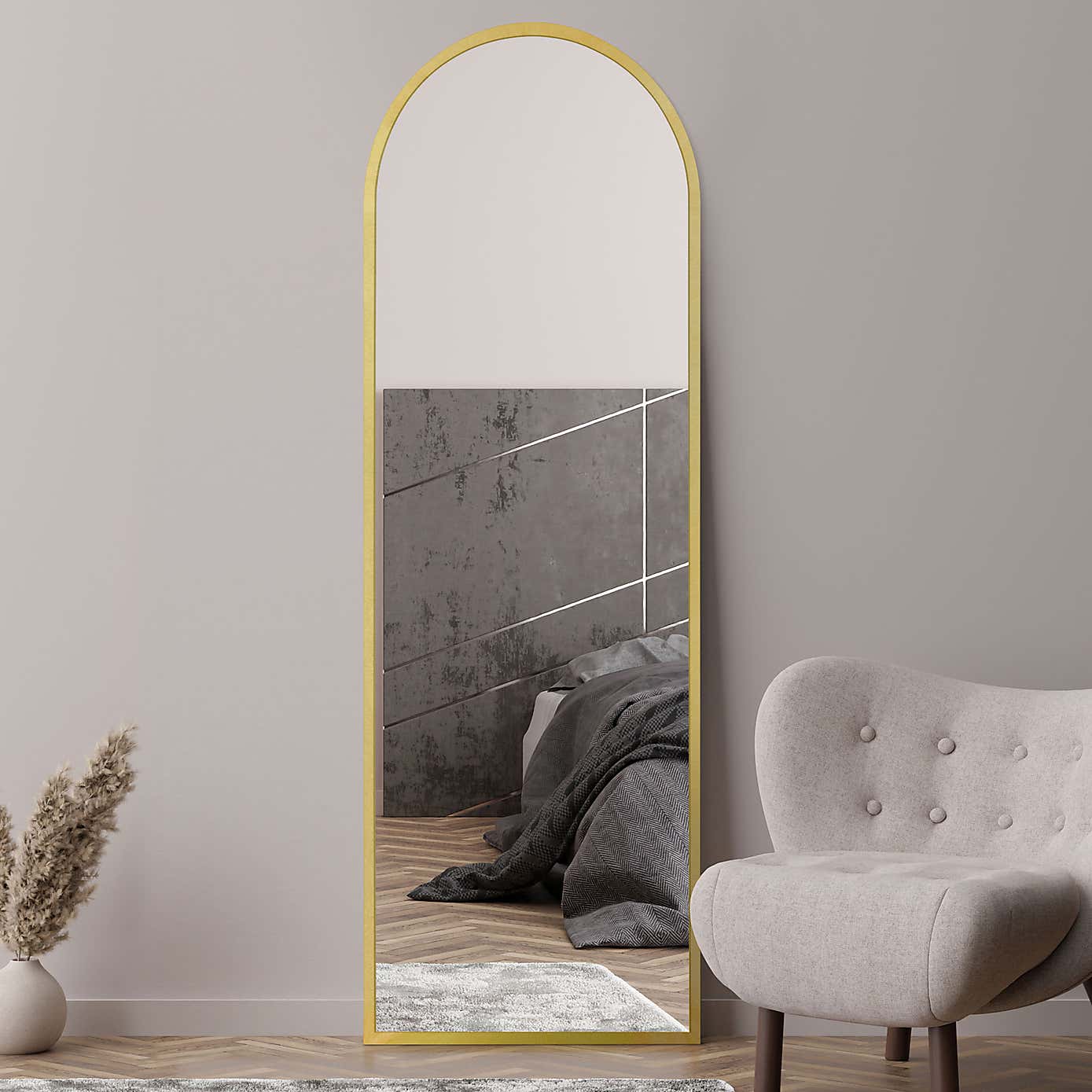 Arcus Arched Slim Indoor Outdoor Full Length Wall Mirror