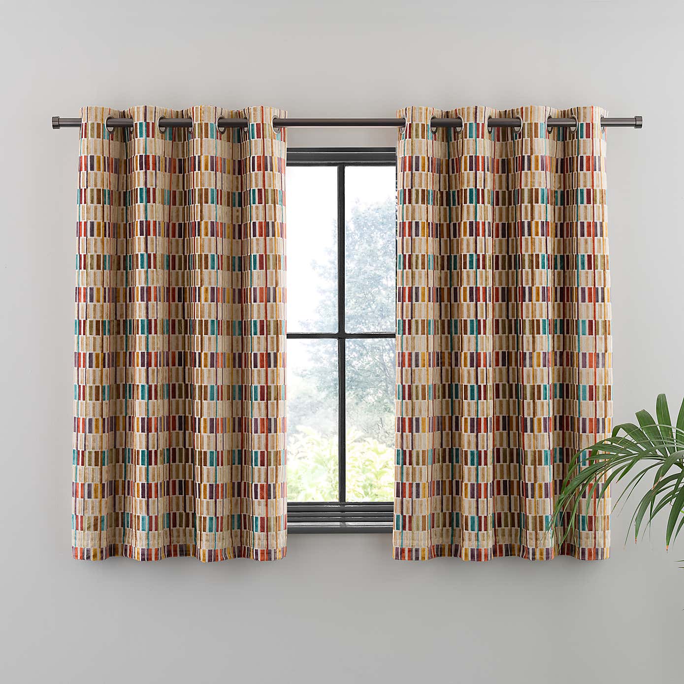Pelosa Cut Velvet Eyelet Curtains