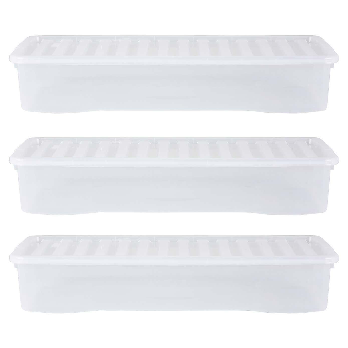 Wham Crystal Set of 4 Clear Boxes & Lids, 55L