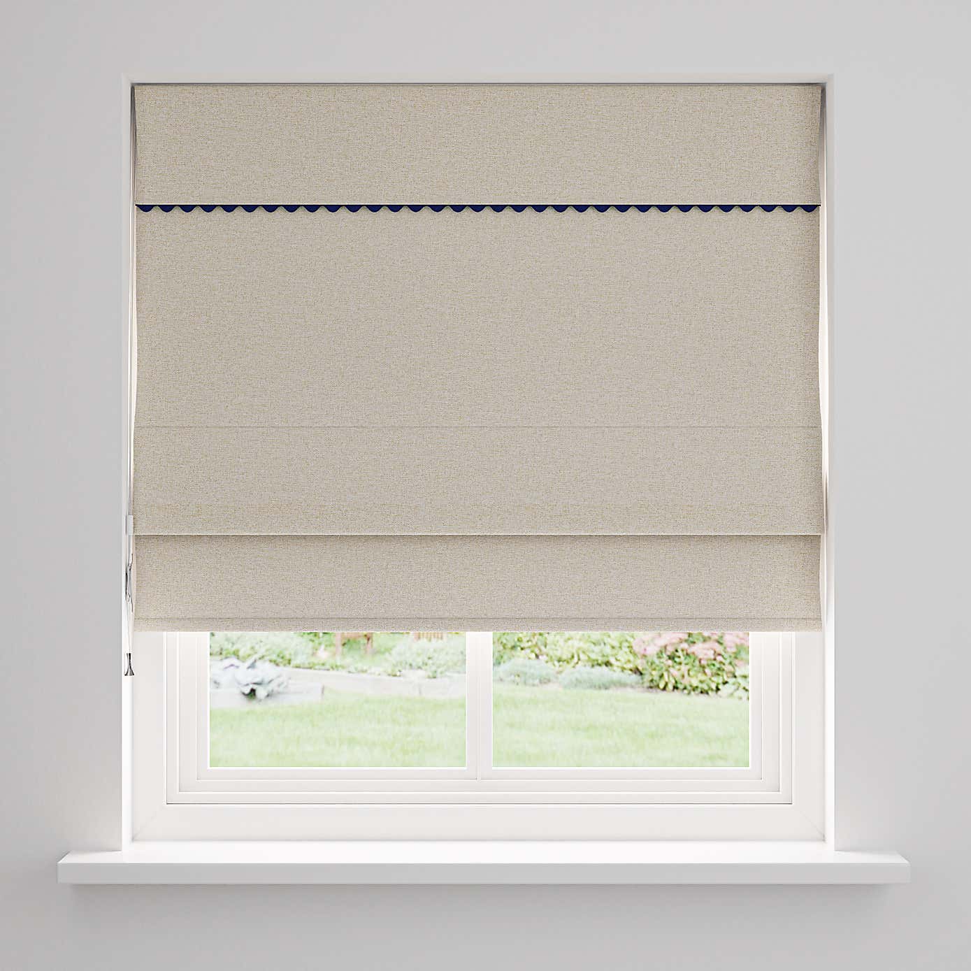 Luna Scallop Blackout Roman Blind