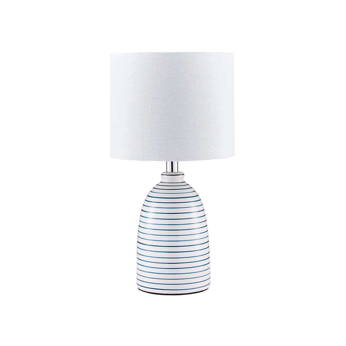 Tenby Ceramic White and Blue Table Lamp