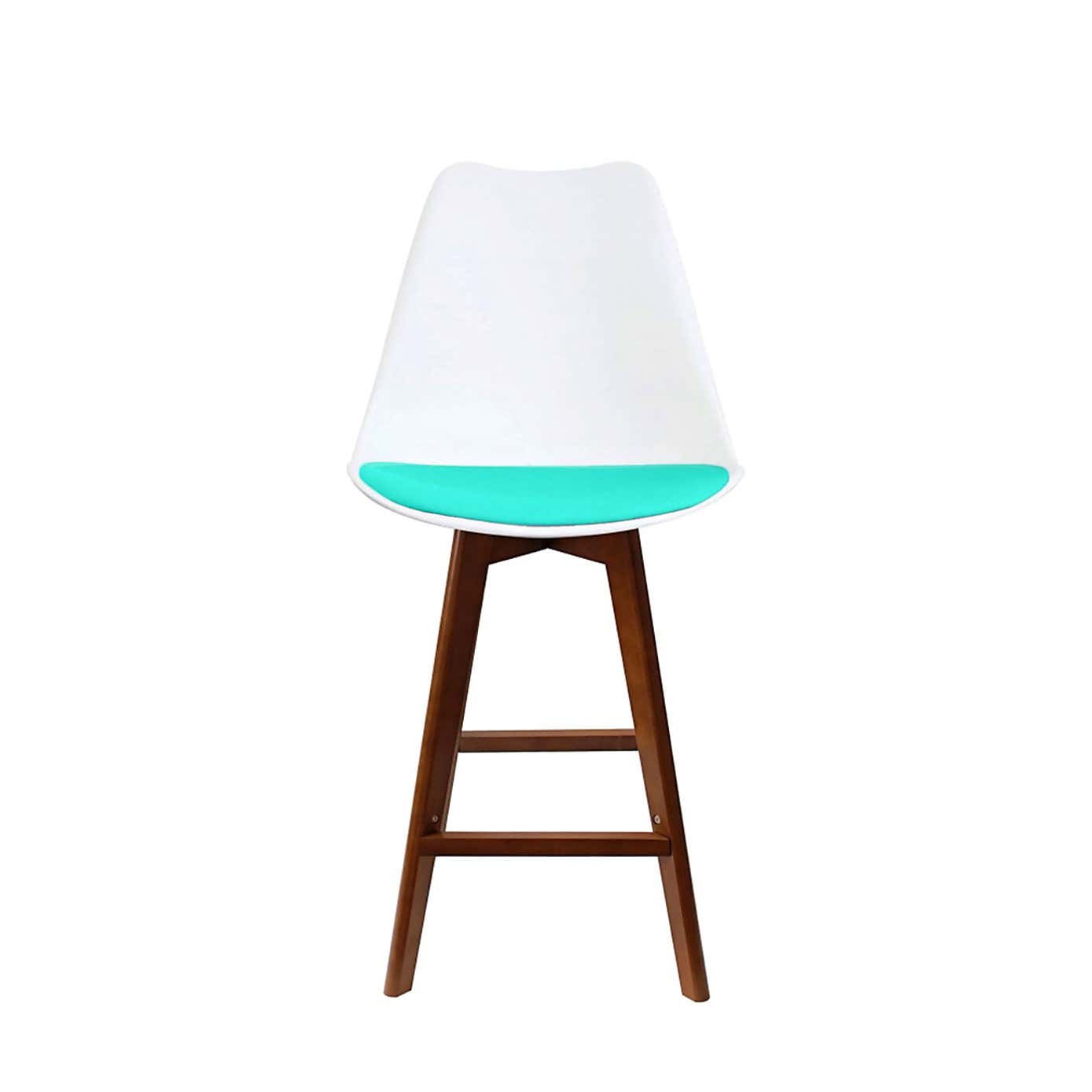 Fusion Living Soho White Plastic Bar Stool
