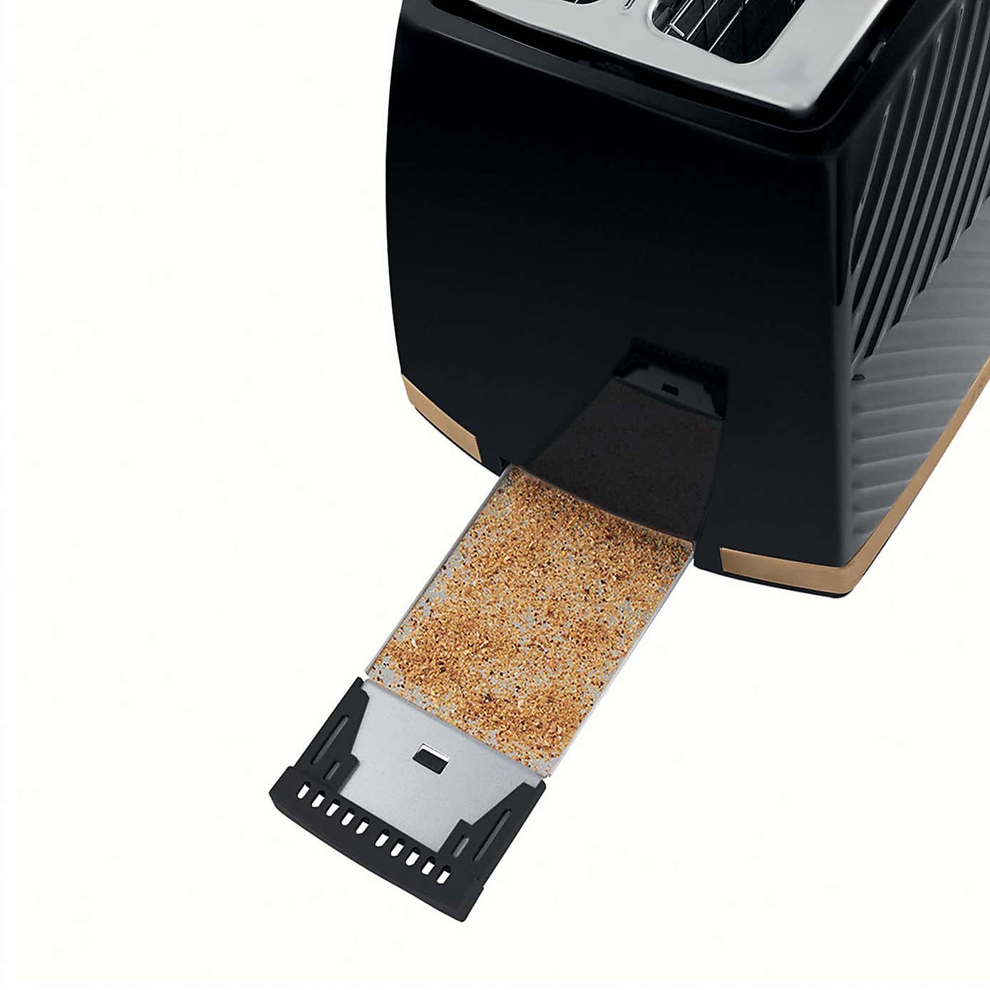 Russell Hobbs Groove 2 Slice Black Toaster