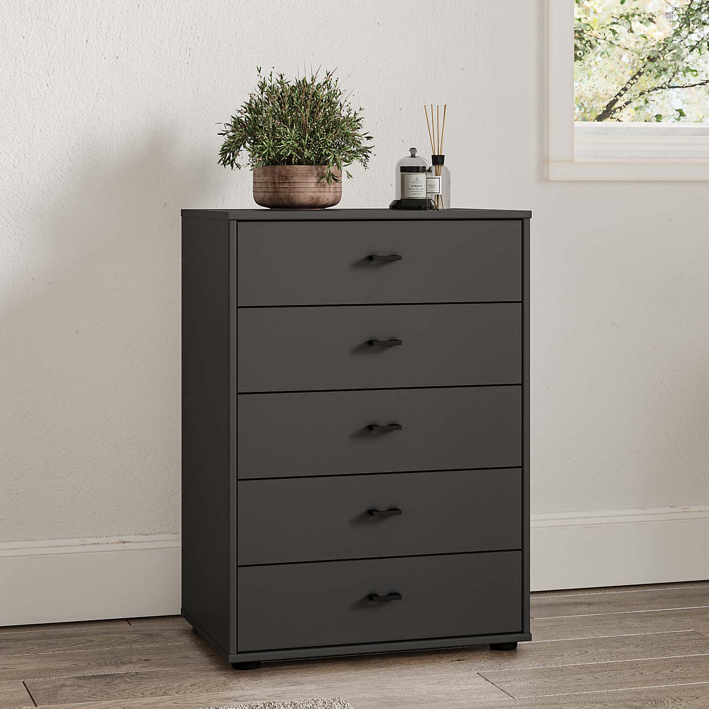 Kahla Matt Small 5 Drawer Chest