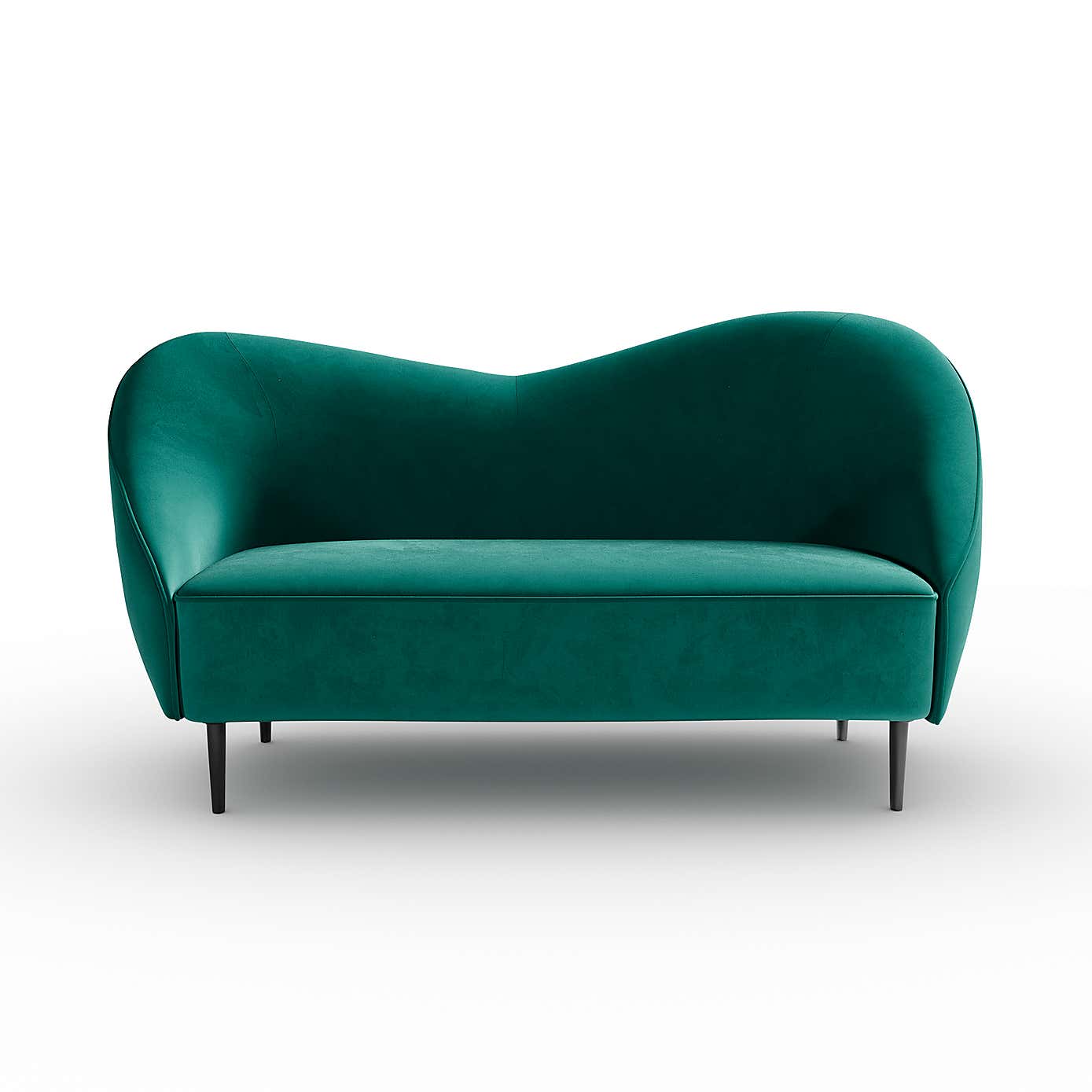 Aubery Velvet Curved 2 Seater Sofa