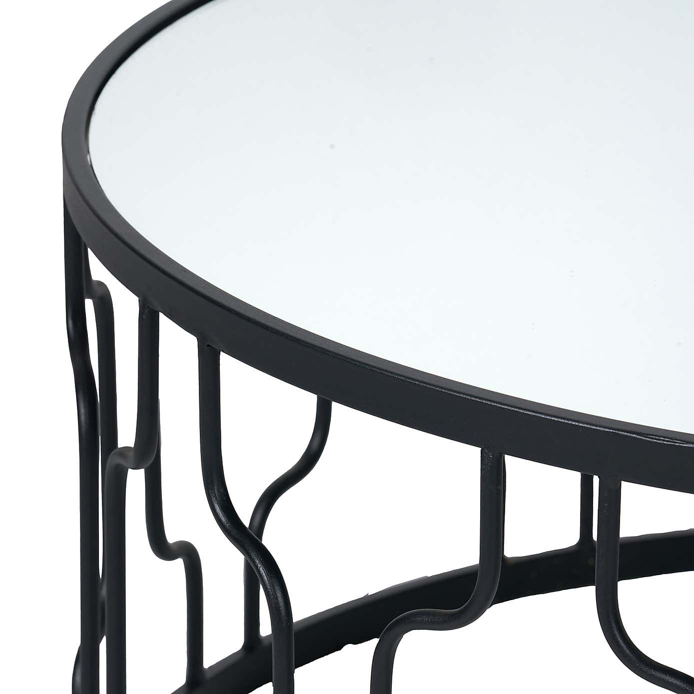 Caprisse Coffee Table, Mirrored Glass