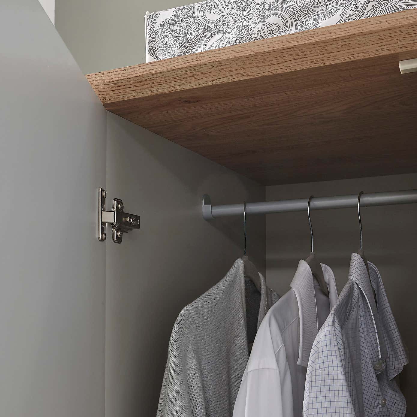 Kendal Double 1 Drawer Wardrobe, Grey