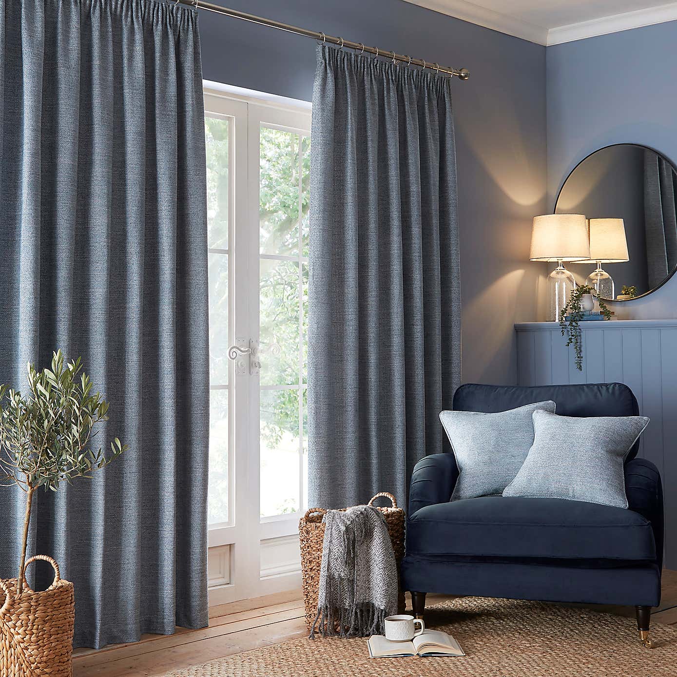 Churchgate Swithland Herringbone Pencil Pleat Curtains