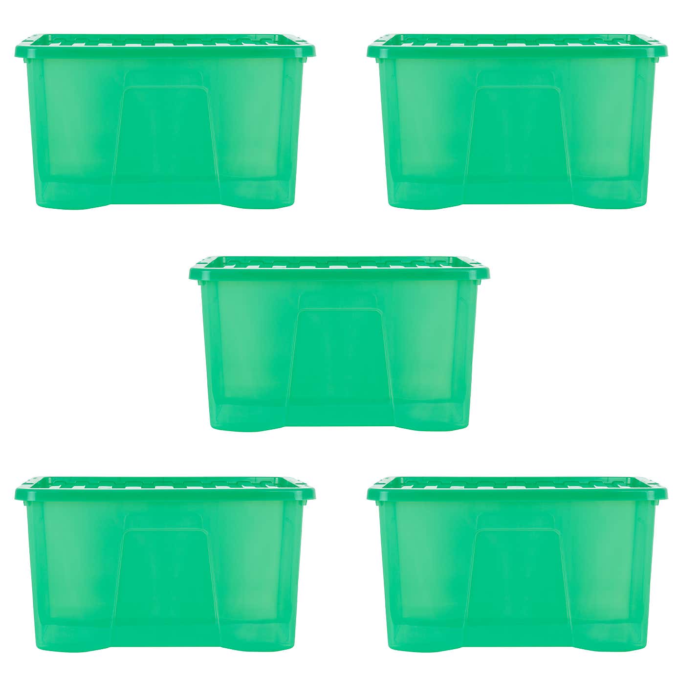 Wham Crystal Set of 5 Storage Boxes & Lids