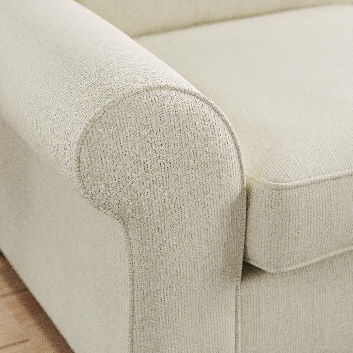 Flori Corner Chaise Sofa, Chunky Chenille